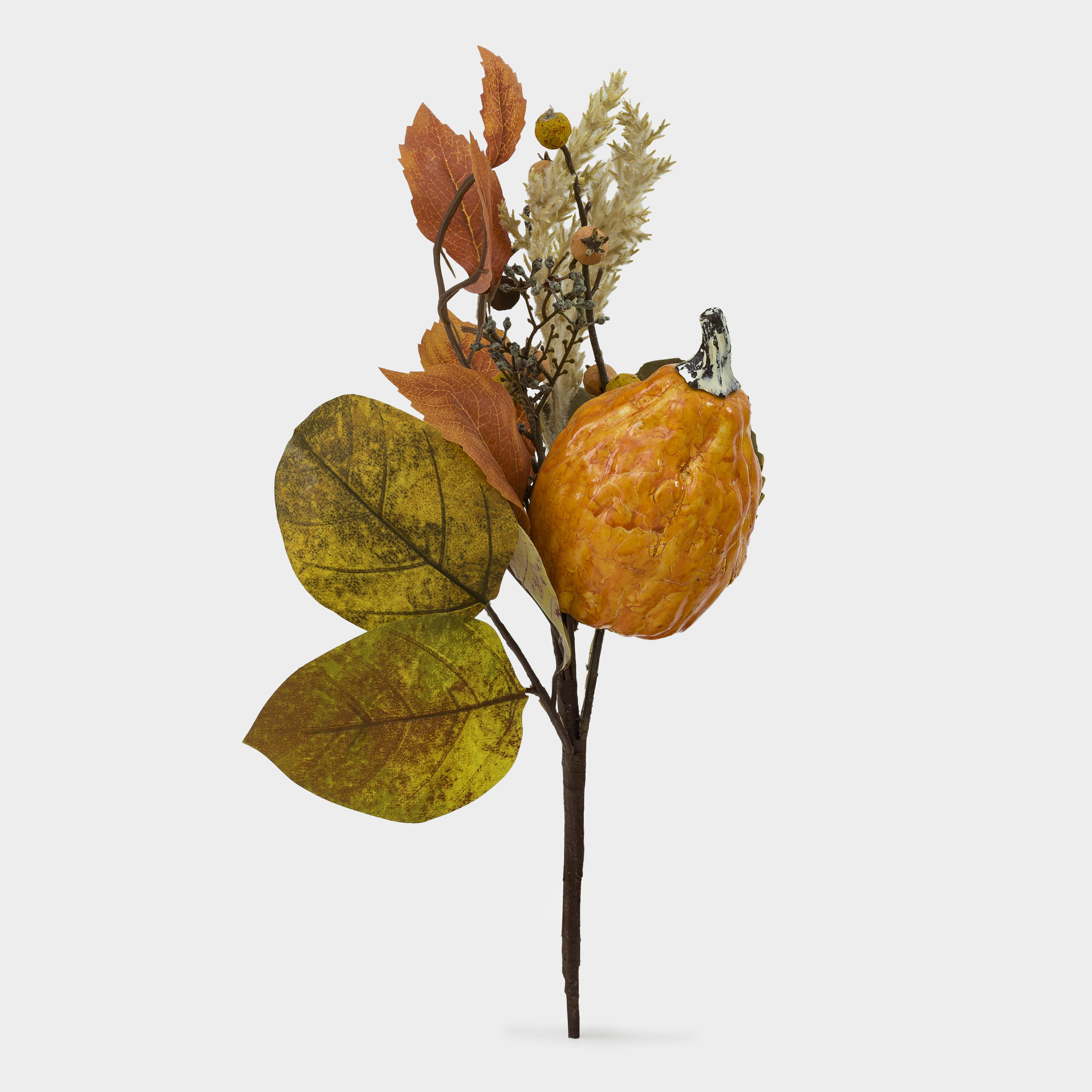Сәндік бұтақ, 36 см, көбік/пластик, асқабақ және желелер, Forest symphony decor, image-1