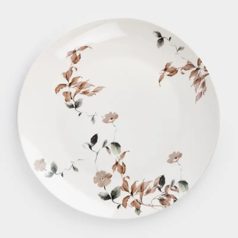 Тарелка обеденная, 27 см, фарфор N, Осенние цветы, Refined floral