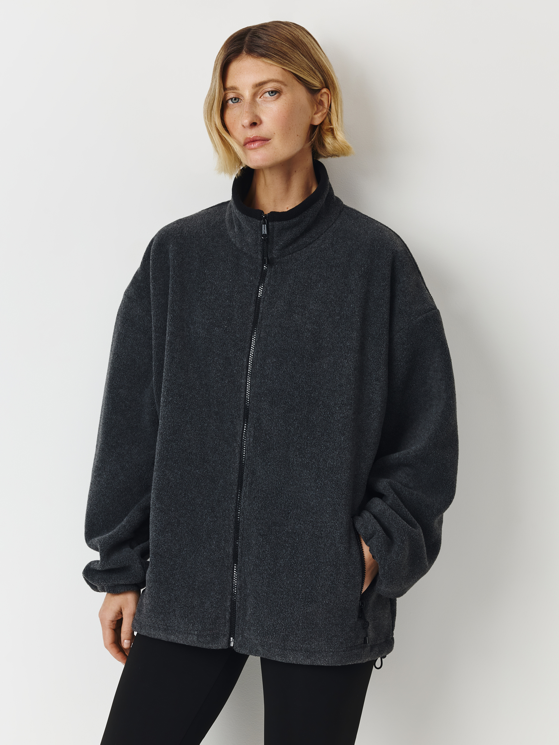 Толстовка женская, р. L/XL, на молнии, полиэстер, серая, Socorro