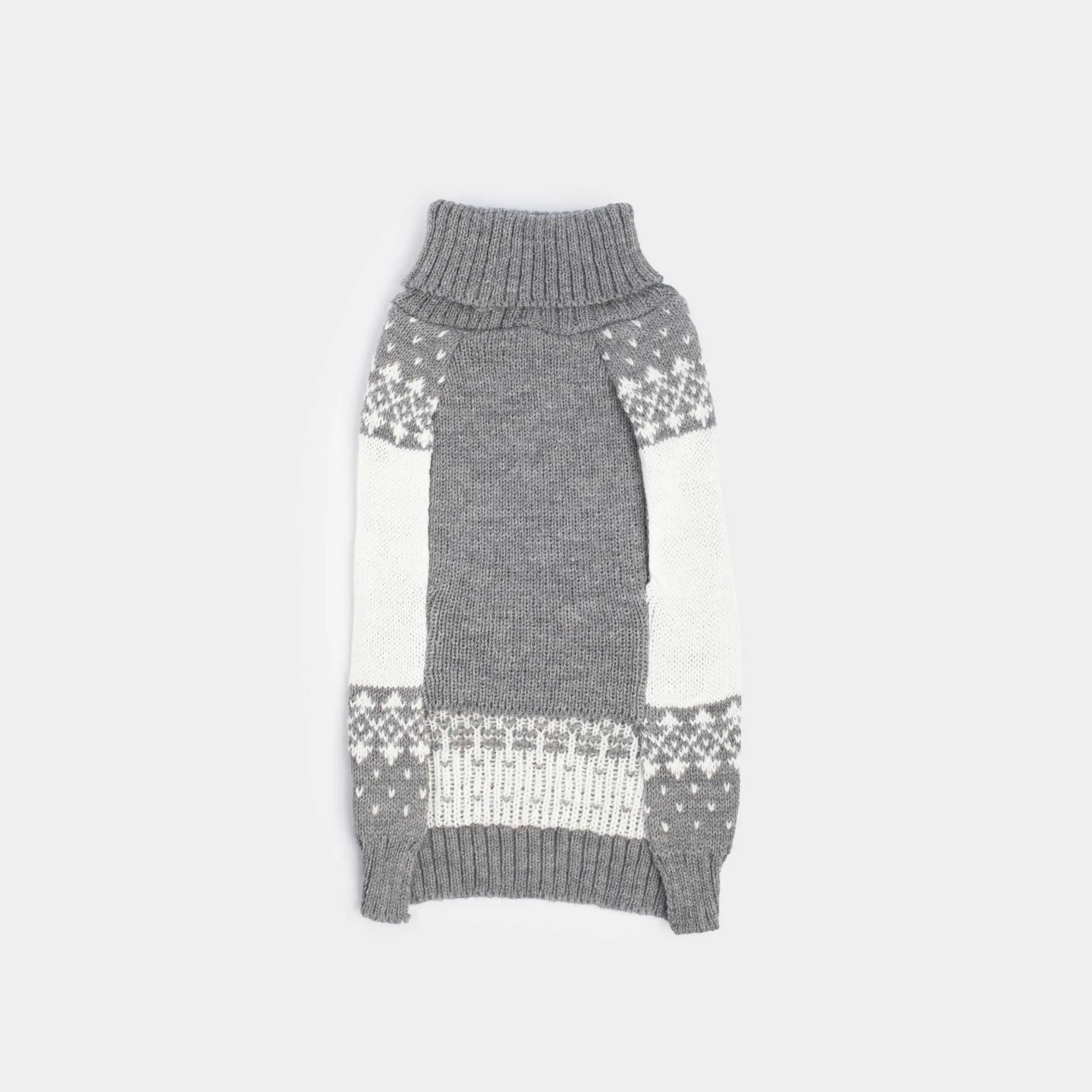 Жануарлар свитері, 25 см, өлшемі XS, акрил, сұр және ақ, Бұғы, Fashion pet