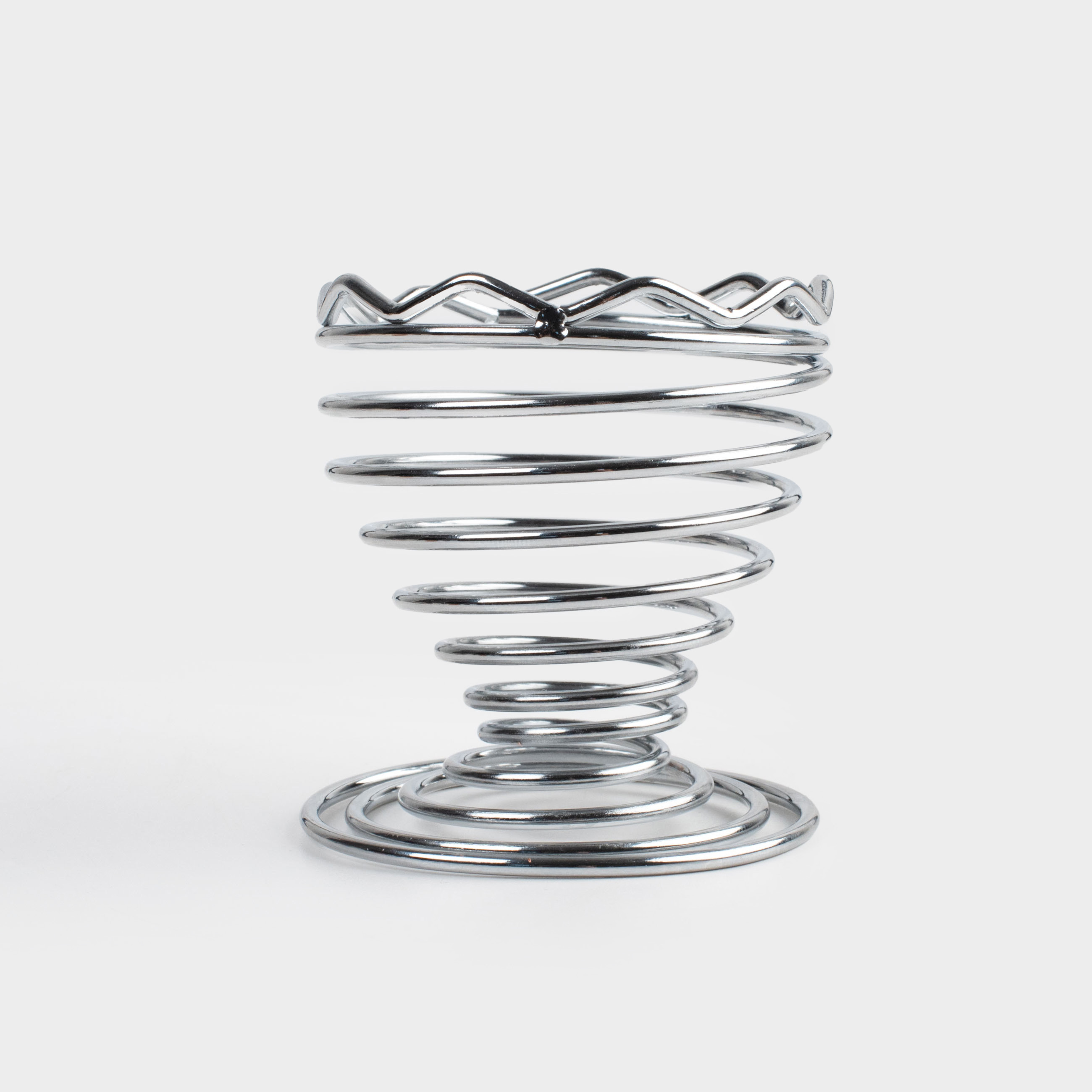 Подставка для яйца, 7 см, сталь, серебристая, Волнистый вихрь, Twist silver, image-0