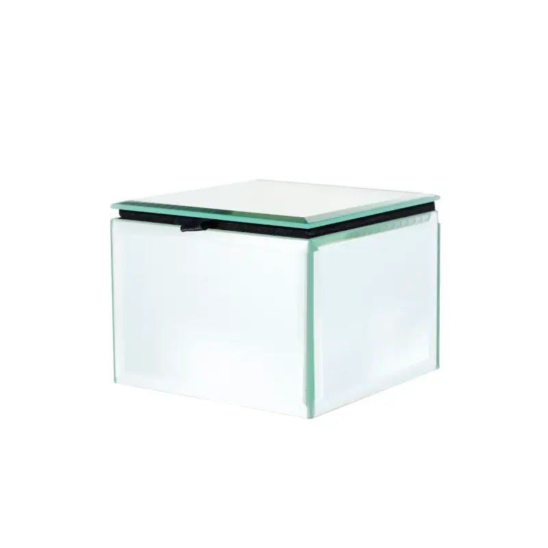 Шкатулка для украшений, 9х7 см, стекло, зеркальная, Glossy ,image-0