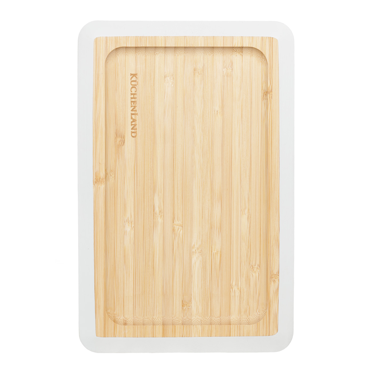 Блюдо, 24х16 см, бамбук, прямоугольное, серый кант, Bamboo soft, image-2