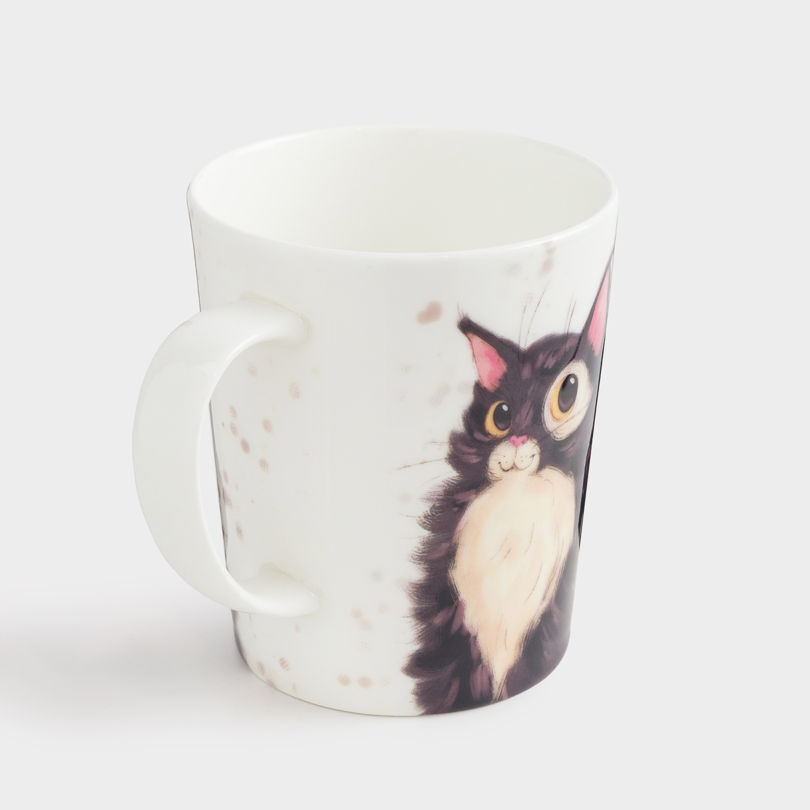 Саптыаяқ, 350 мл, фарфор F, ақ, Үлпілдек мысық, Cat, image-1
