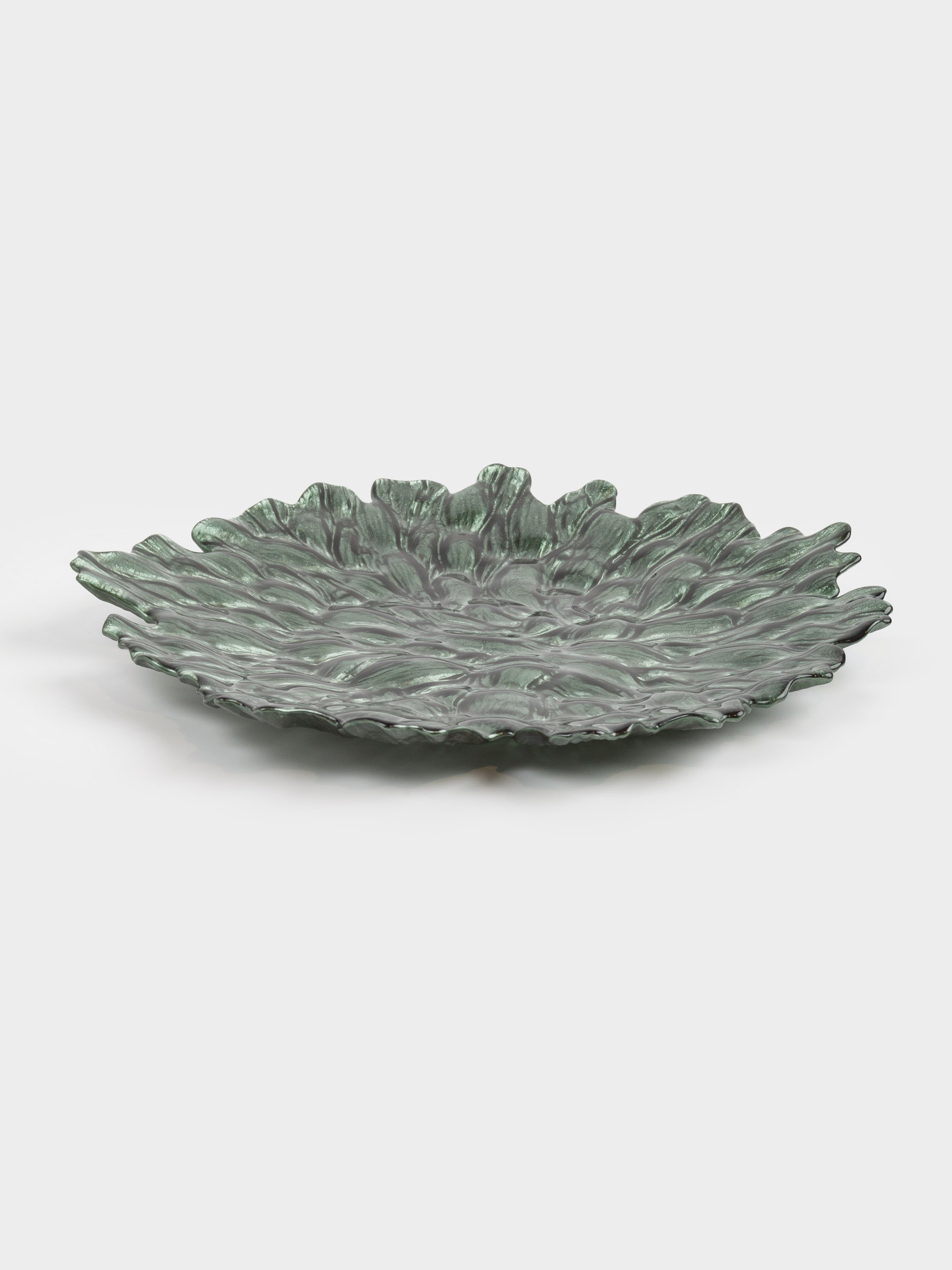 Блюдо, 33 см, стекло Р, зеленое, Pion color, image-3