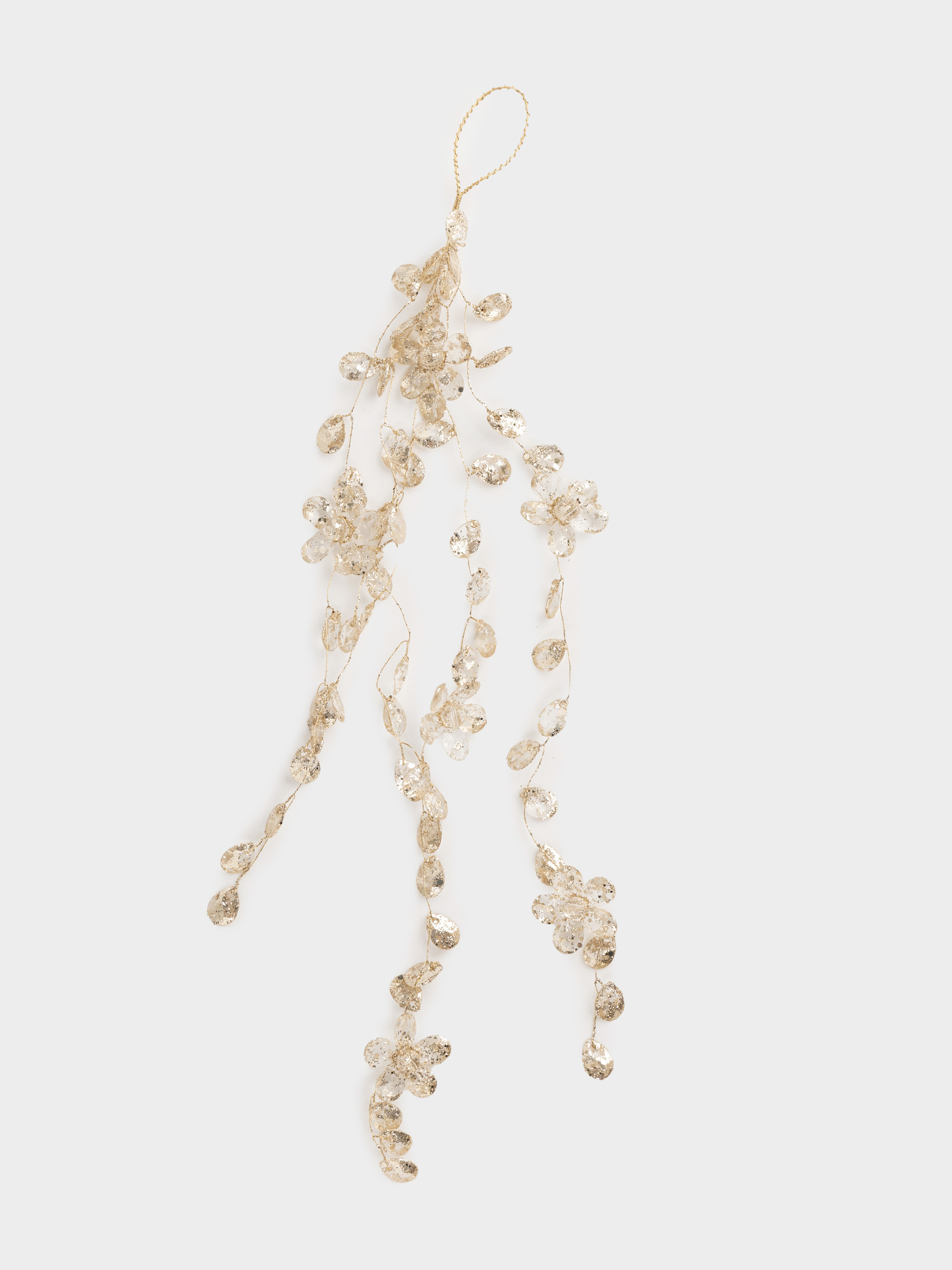 Сәндік әшекей, 48 см, аспалы, акрил/металл, шампан, Кристалдар, Crystal decor, image-0