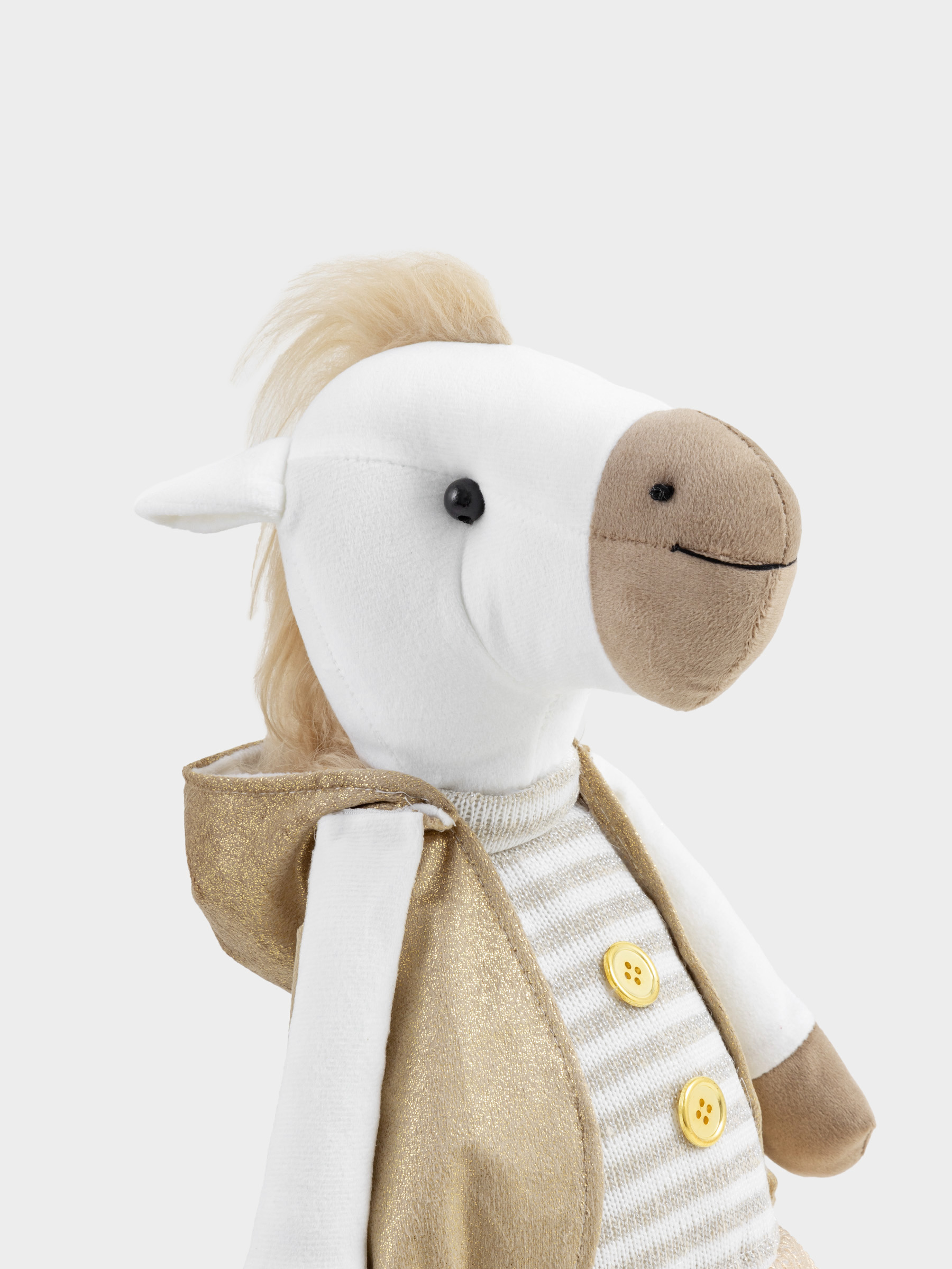Сәндік бұйым, 65 см, полиэстер, шампан, Белдемше киген жылқы, Cute horse, image-2