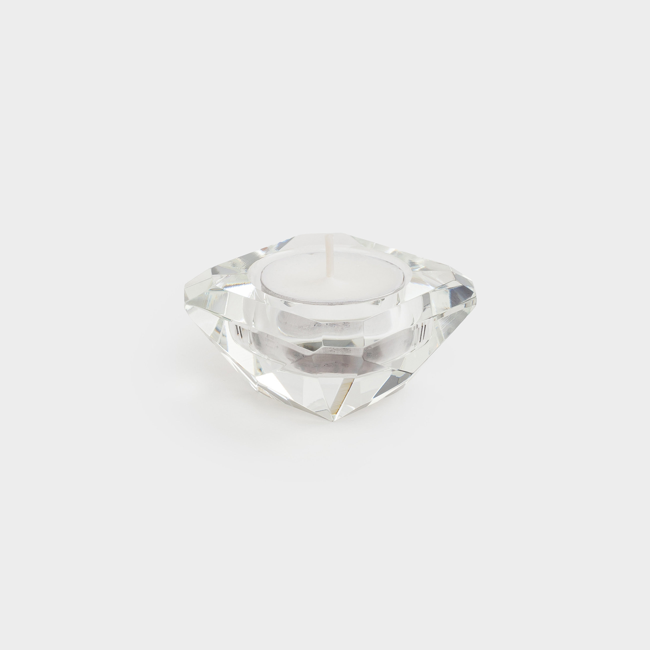 Подсвечник, 7 см, для чайной свечи, кристальное стекло, Грани, Lux crystal, image-2
