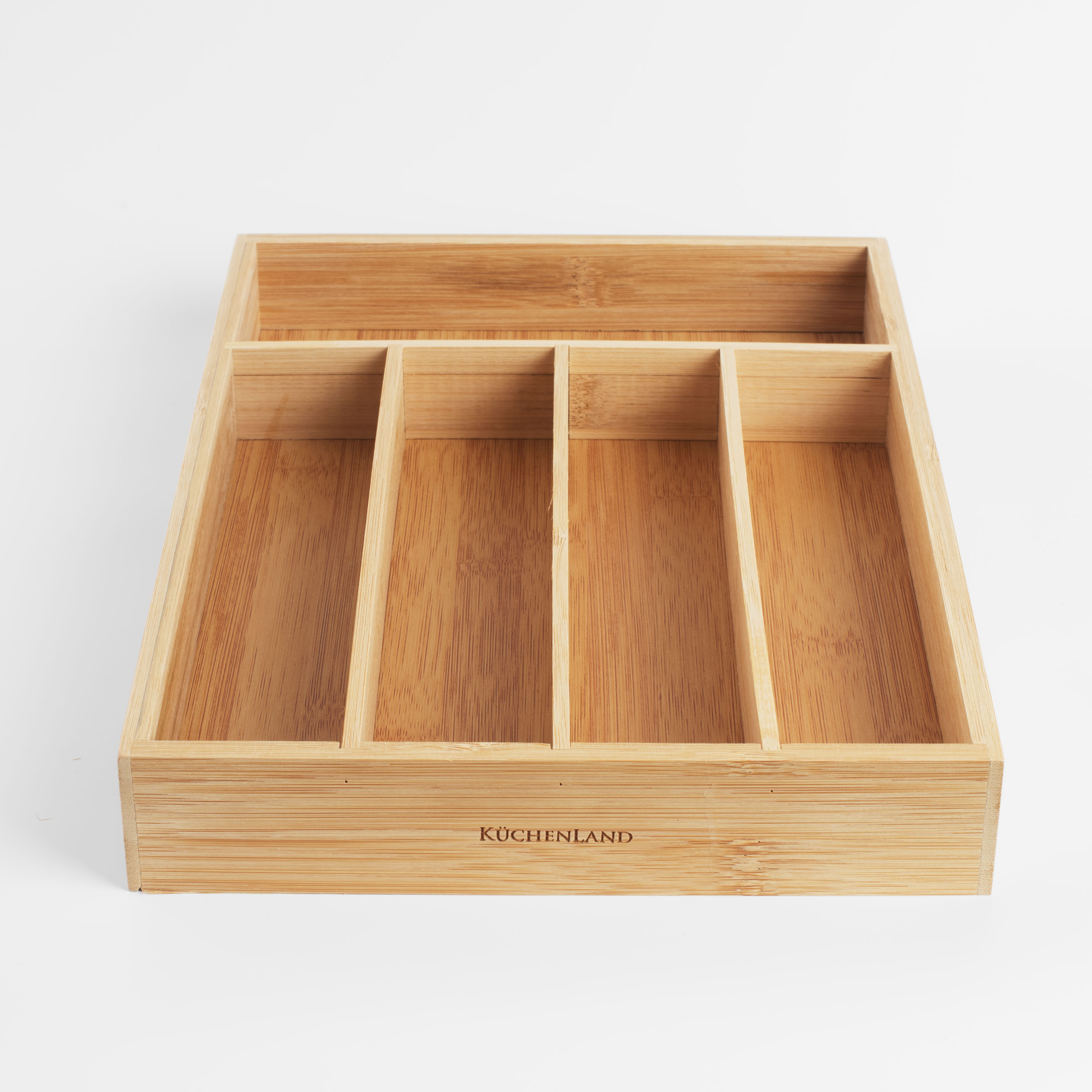 Лоток для столовых приборов, 23х33 см, 5 отд, бамбук, Bamboo, image-2