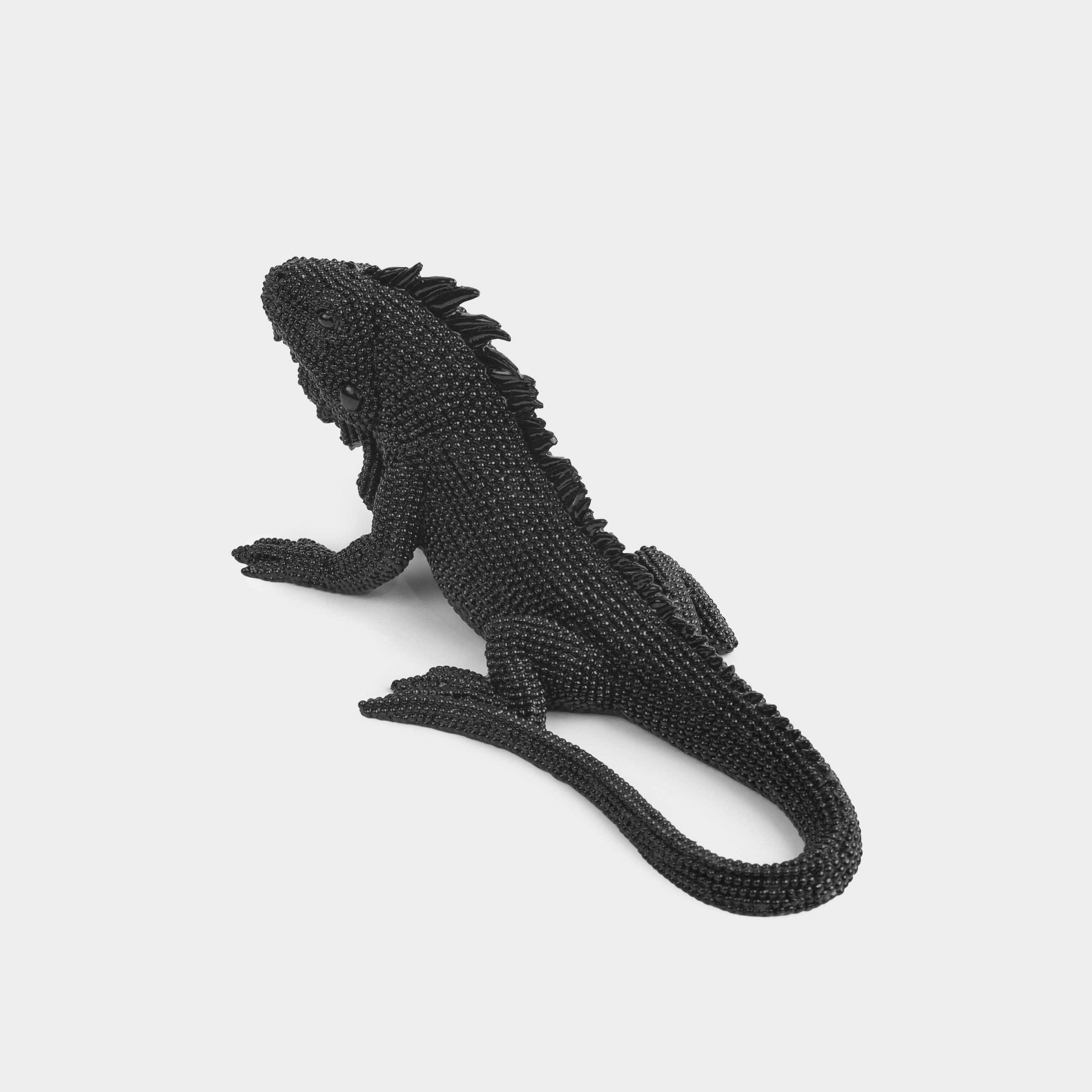 Статуэтка, 20х7 см, полирезин, черная, Игуана, Iguana, image-4