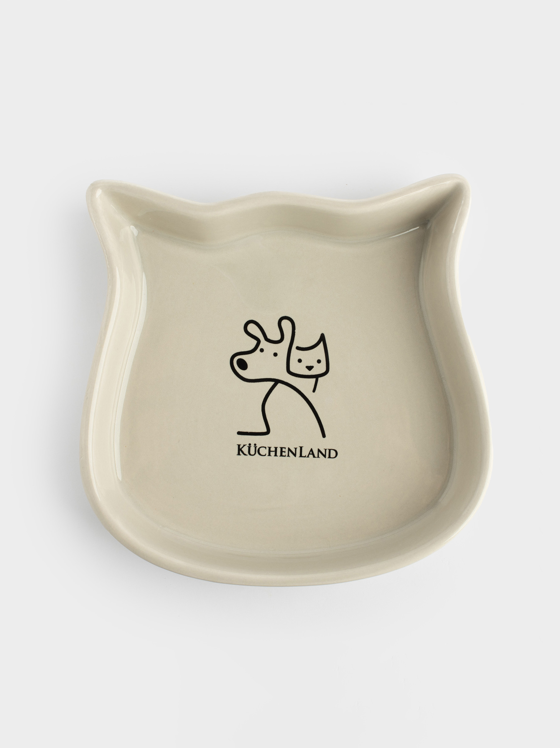 Миска для животных, 15х14 см, 250 мл, керамика, серая, Кот, Whiskers, image-2