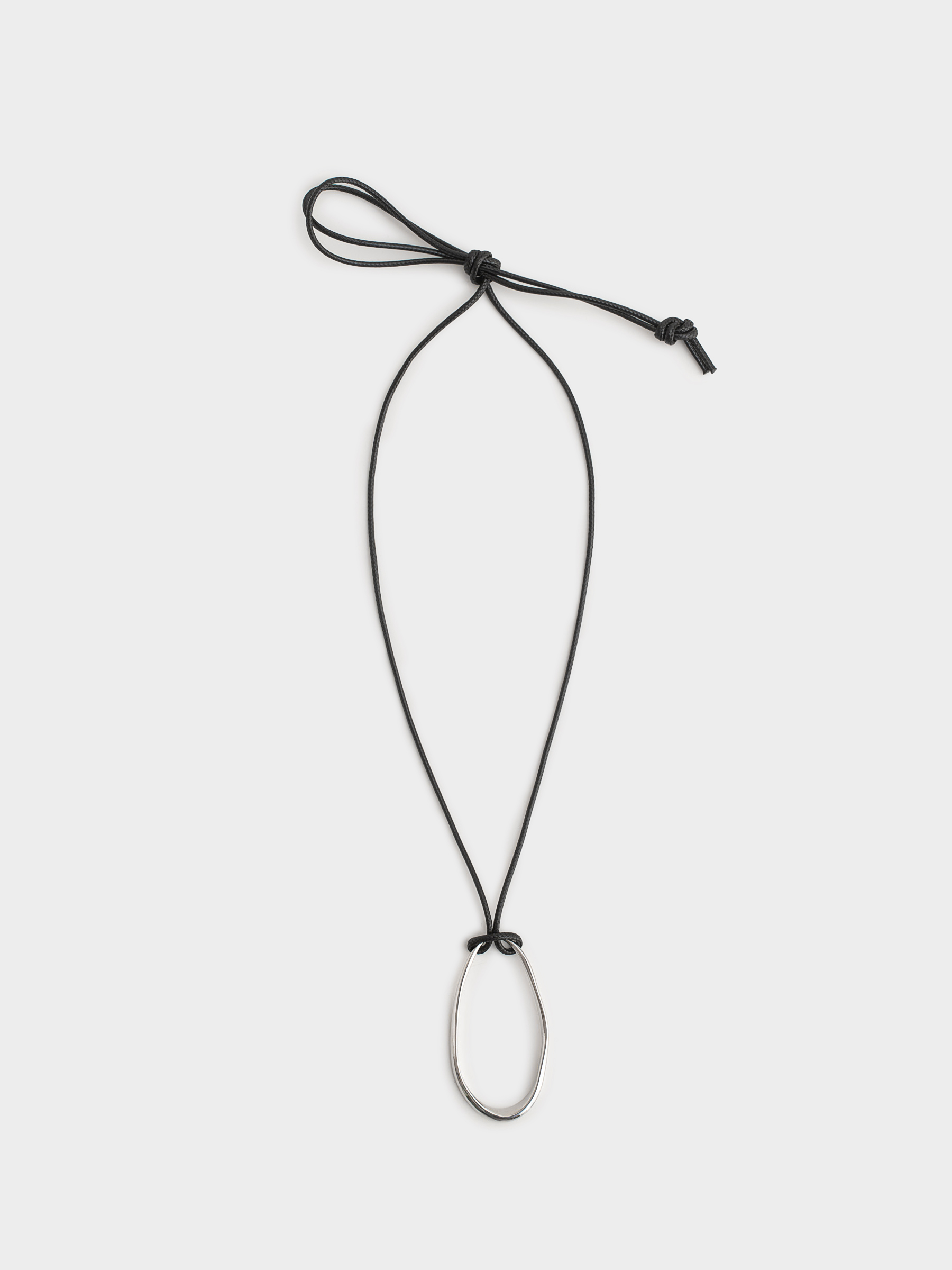 Цепочка-шнурок, 1 м, с подвеской, нейлон/металл, серебристая, Jewelry, image-0