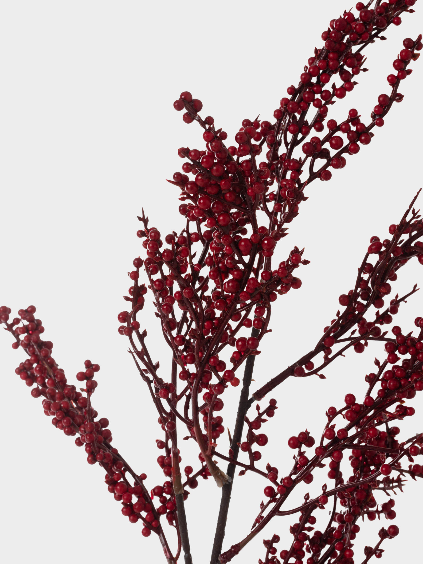 Ветка декоративная, 82 см, пеноплат/пластик, Красные ягоды, Red berry, image-2