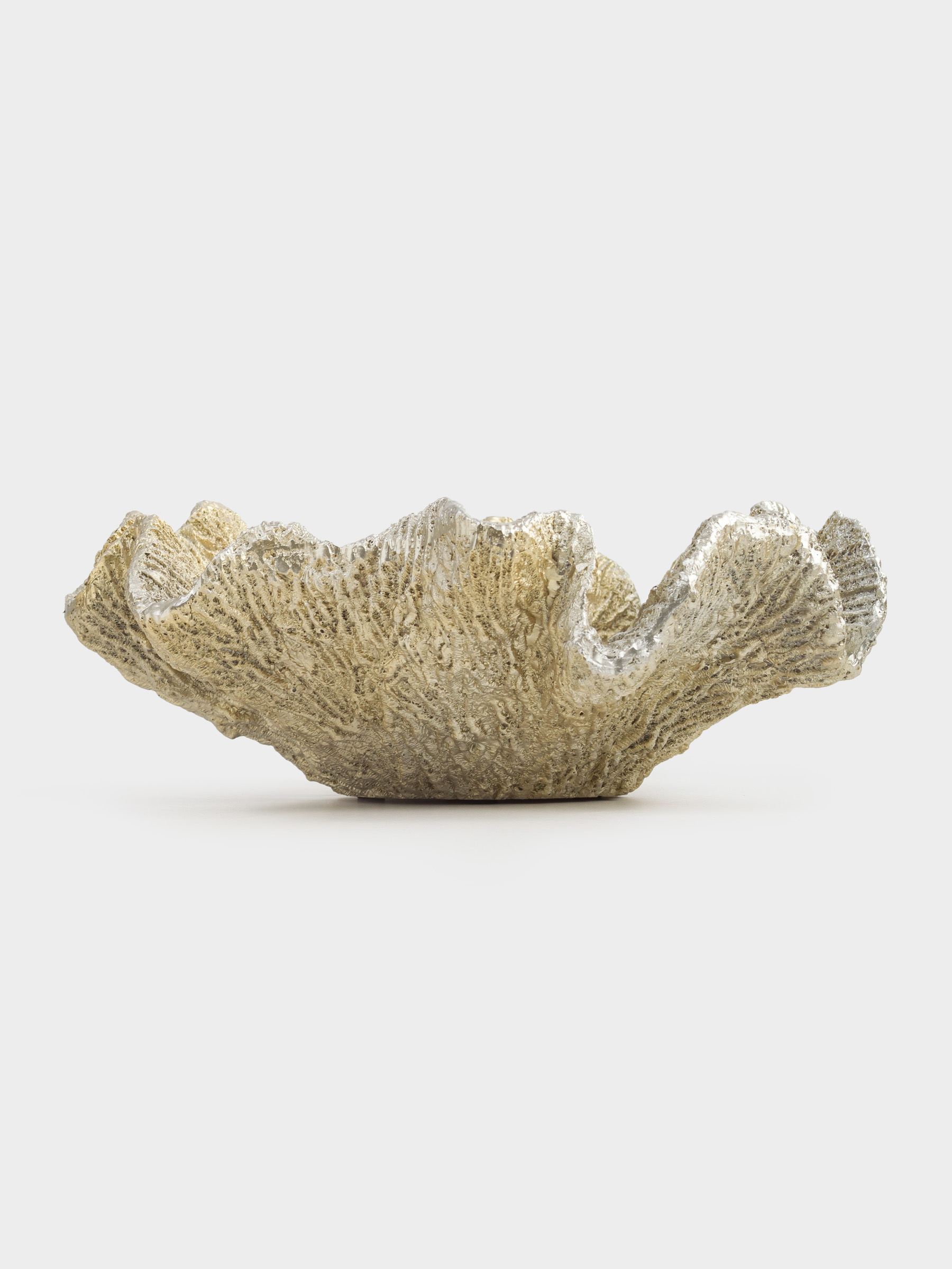 Блюдо декоративное, 30х29х12 см, полирезин, золотистое, Коралл, Coral, image-3
