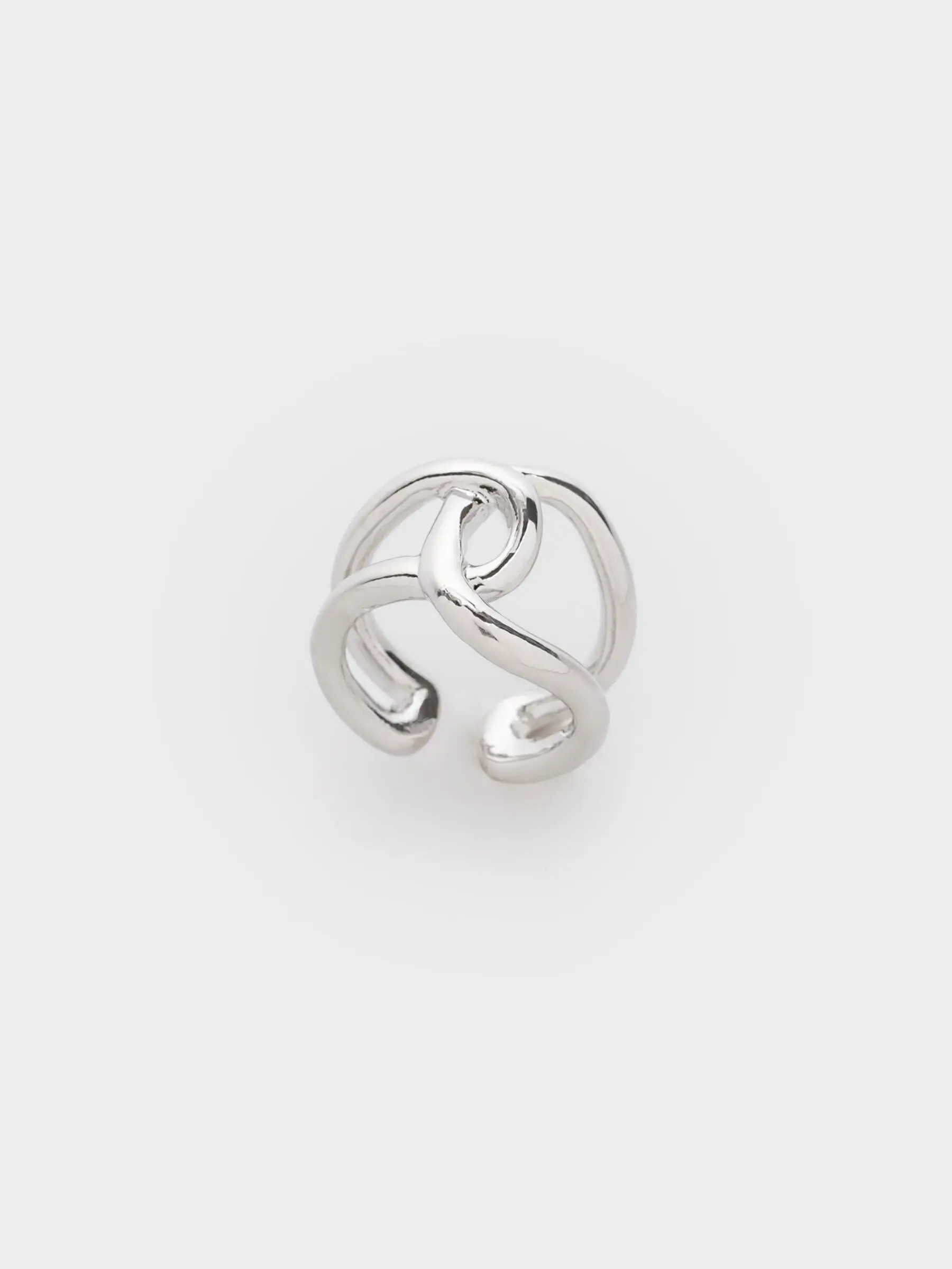 Сақина, 2 см, бірыңғай өлшем, металл, күміс, Jewelry
