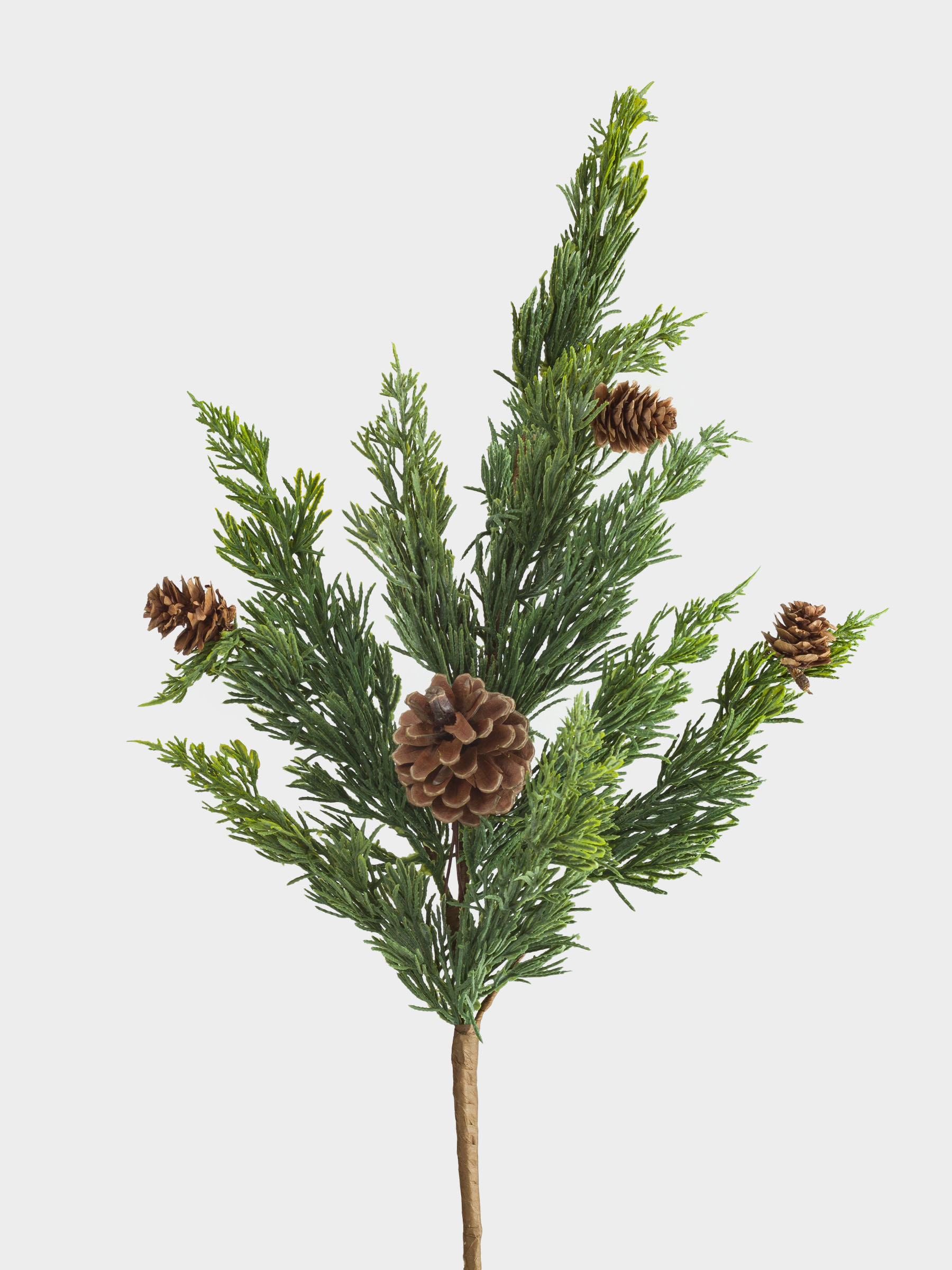Ветка декоративная, 91 см, полиэтилен/пенопласт, Хвоя с шишками, Conifer decor, image-2