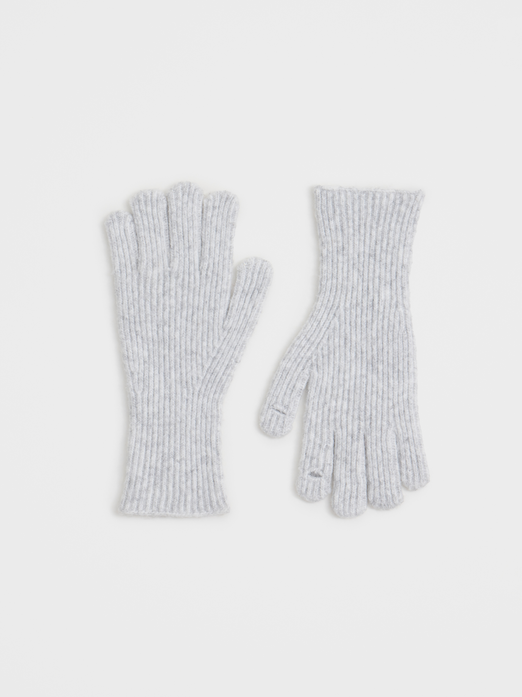 Перчатки женские, единый размер, полиэстер/акрил/нейлон, серые, Knitting, image-0