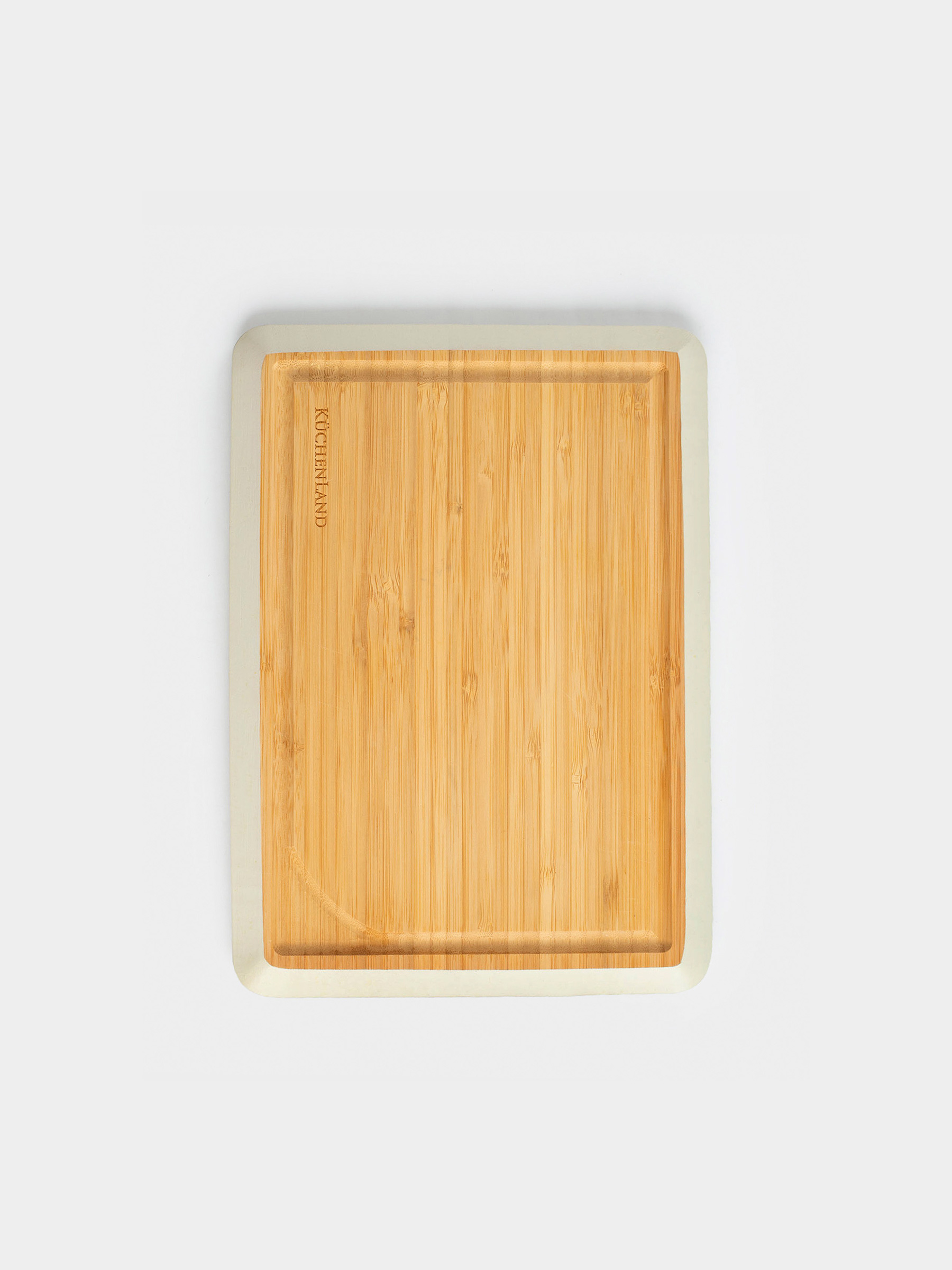 Кесу тақтасы, 28х20 см, бамбук, тікбұрышты, сұр жиек, Bamboo