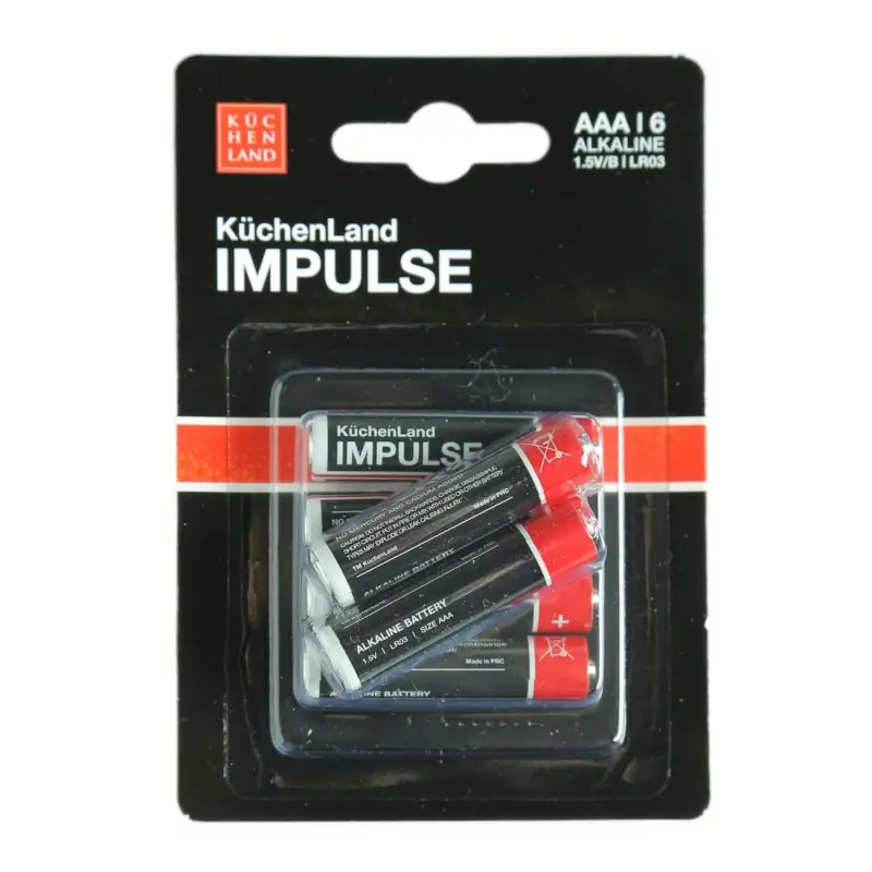 Батарейка AAA LR03, щелочная, 6 шт, Impulse ,image-0