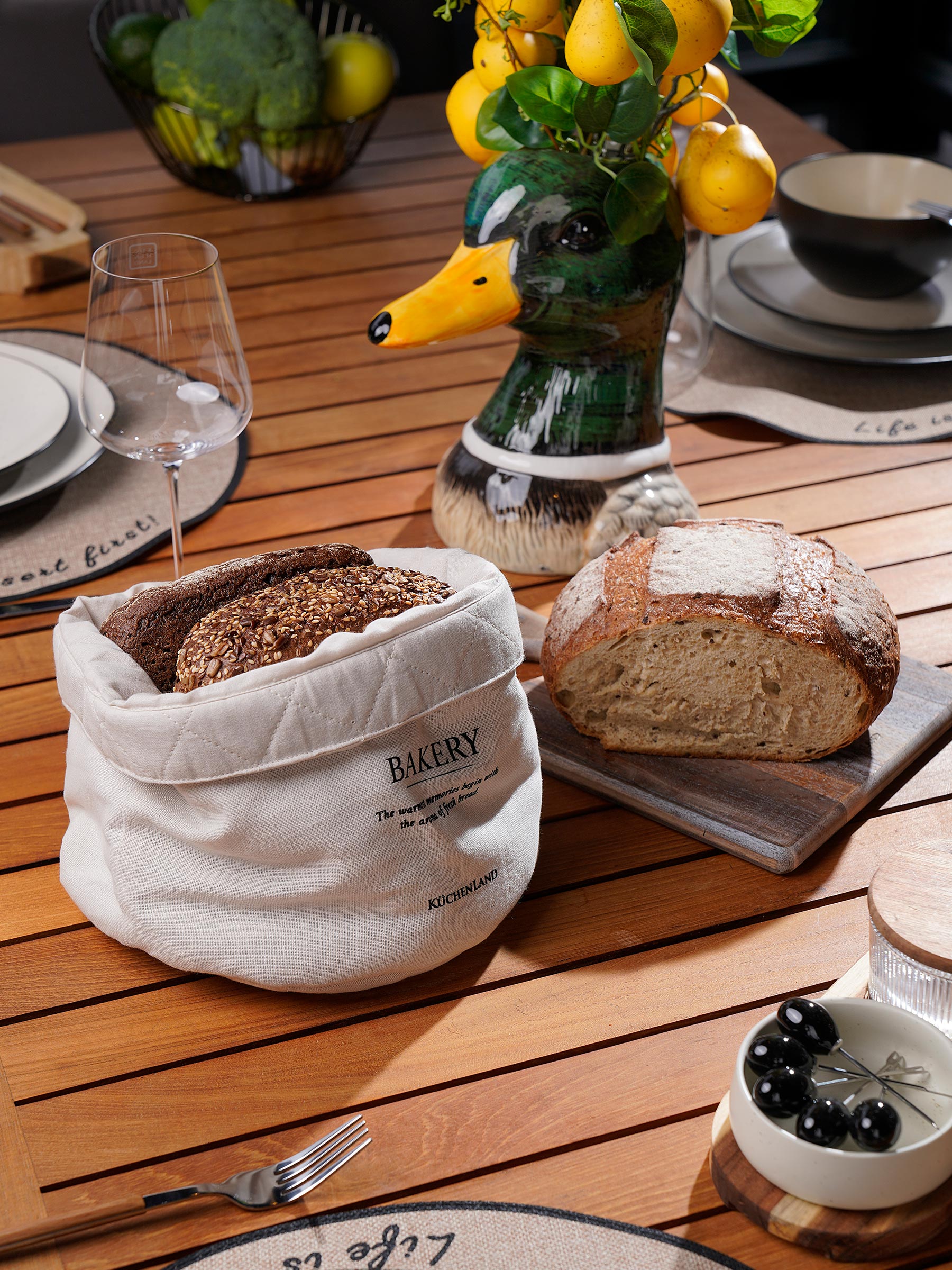 Корзина для хлеба, 20х30 см, хлопок, бежевая, Bakery, Course, image-7