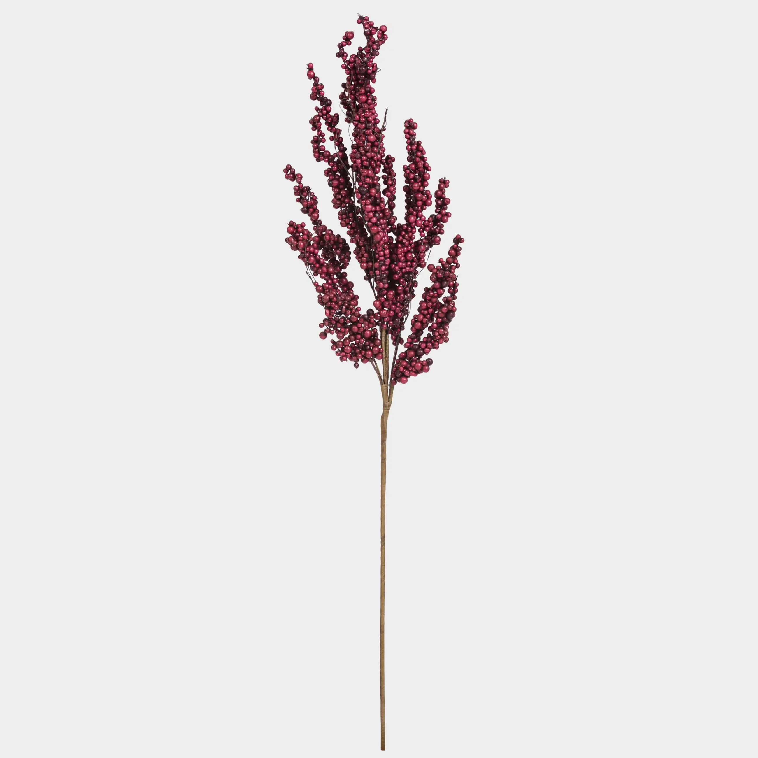 Сәндік бұтақ, 92 см, көбік/қағаз, Қою қызыл жидектер, Bordo berry