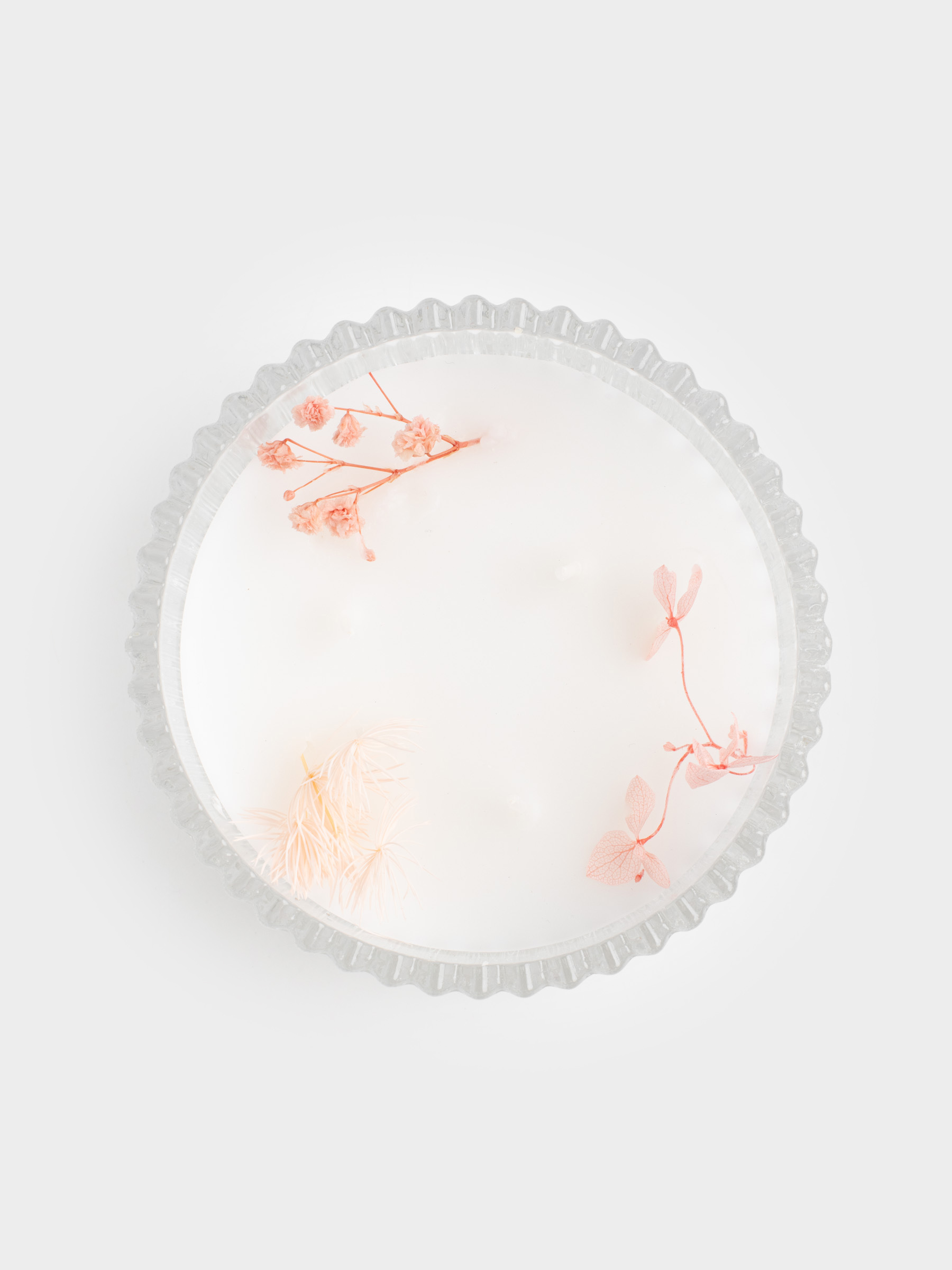 Свеча ароматическая, 12 см, три фитиля, в подсвечнике, с крышкой, с кисточкой, стекло, Honeysuckle, Lucid day, image-3