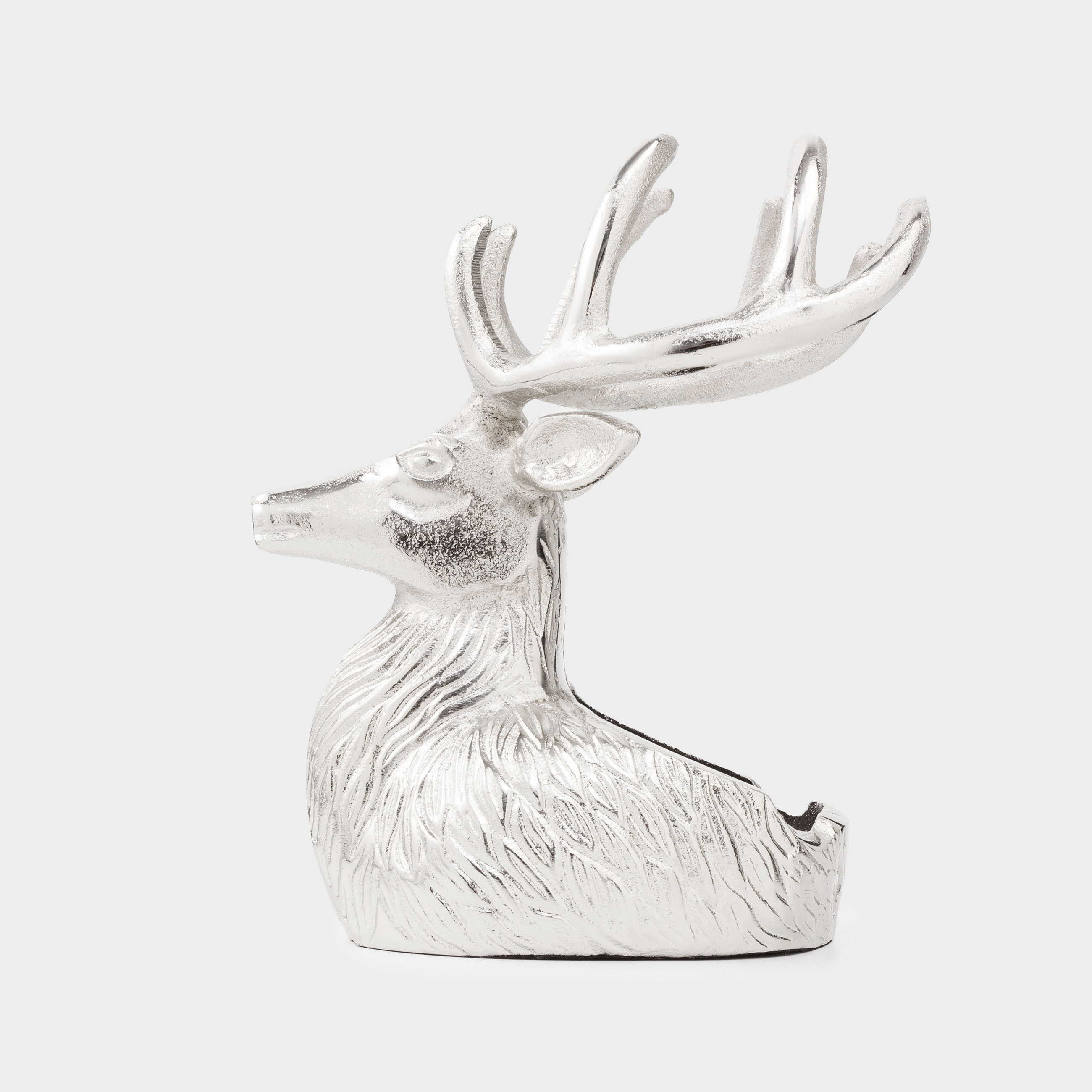 Подставка для бутылки, 20 см, металл, серебристая, Олень, Arctic deer, image-3