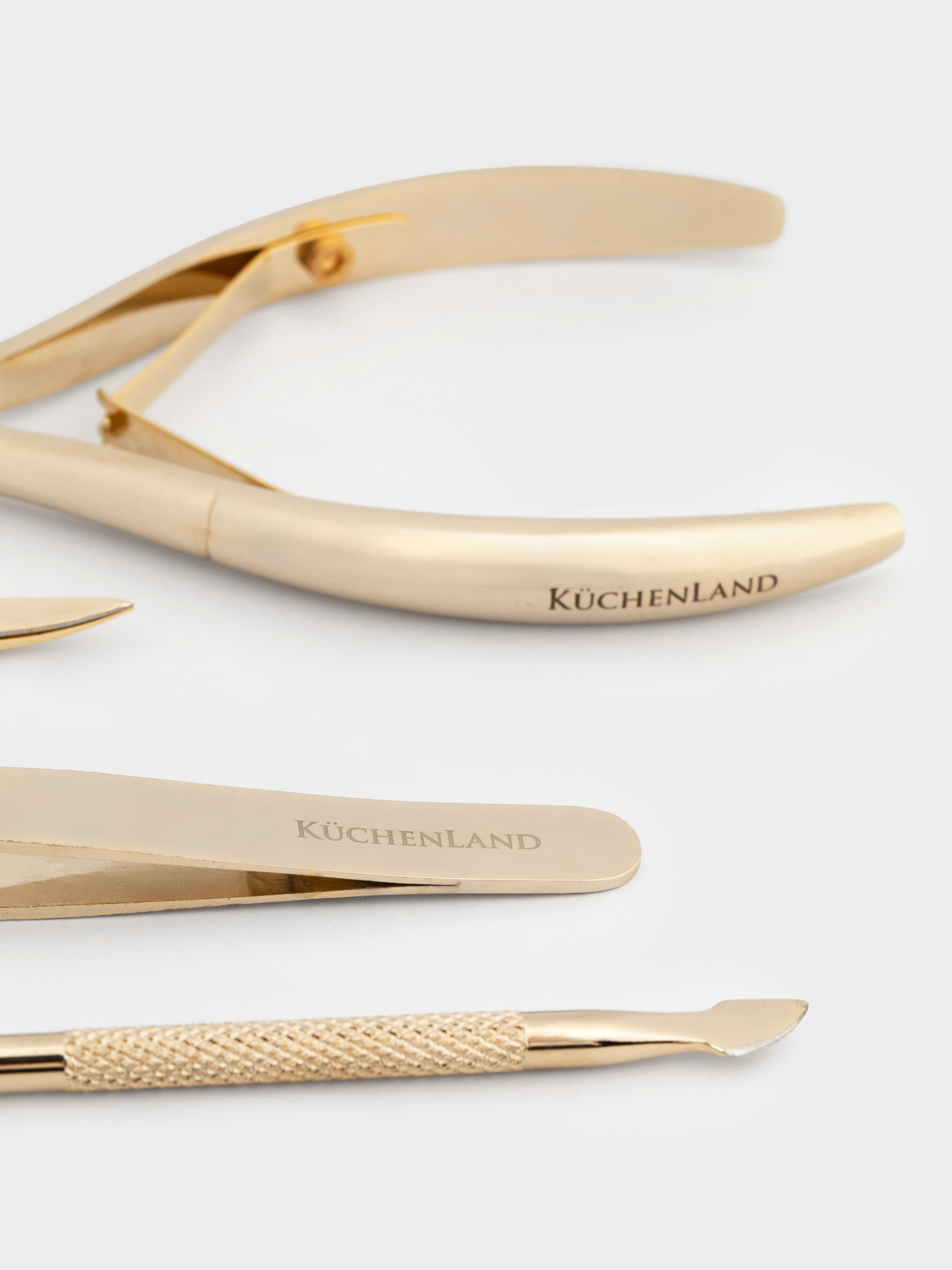 Набор маникюрный, 4 пр, в футляре, сталь/полиуретан, золотистый, Manicure gold, image-4