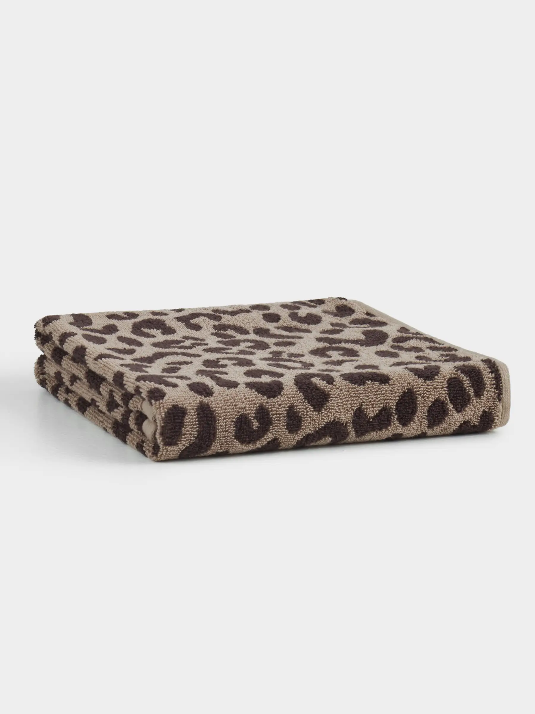 Сүлгі, 70х140 см, мақта, қоңыр, Леопард принті, Leopard cotton, image-0