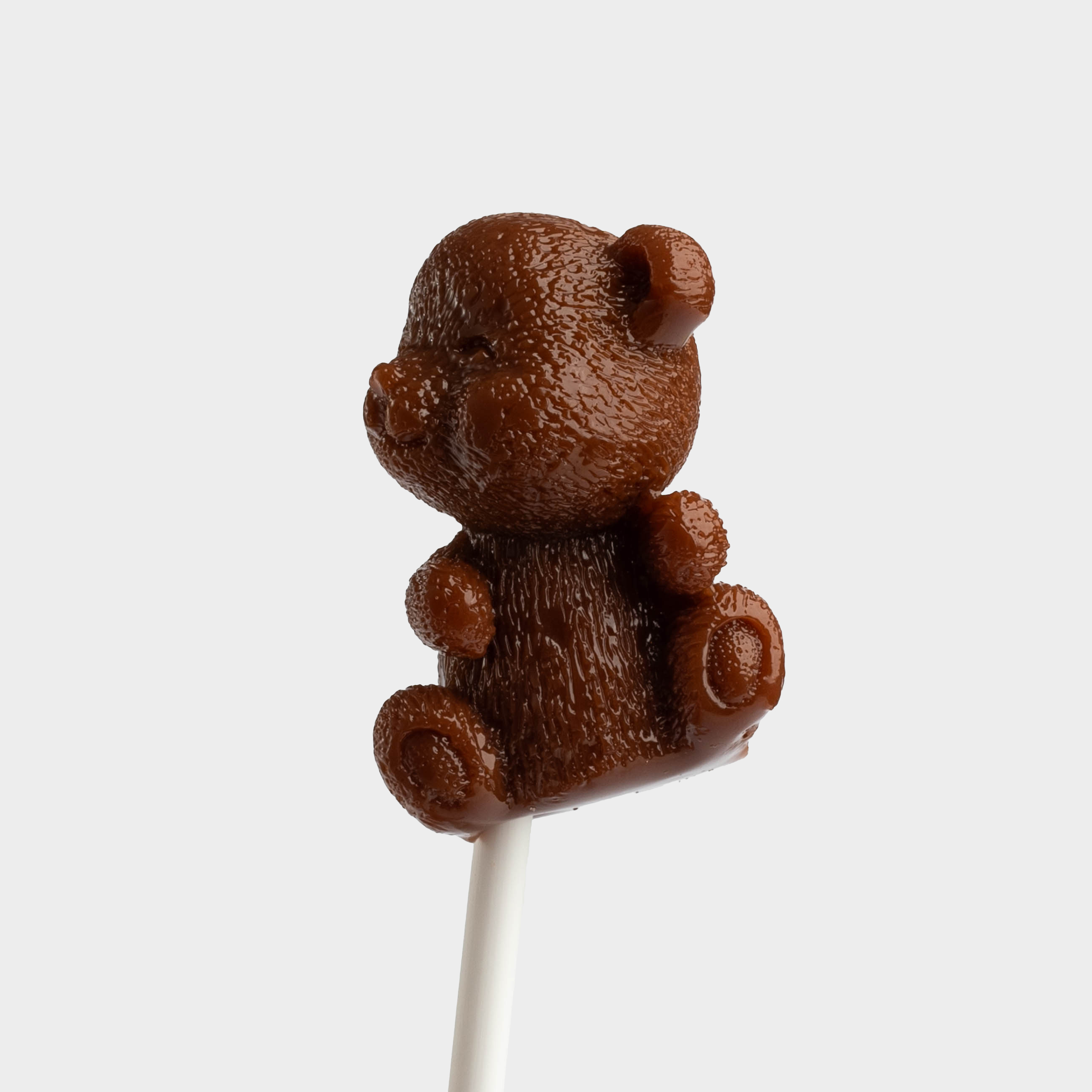Леденец, 10 гр, на палочке, коричневый, Крем-брюле, Мишка, Sweet life, image-4