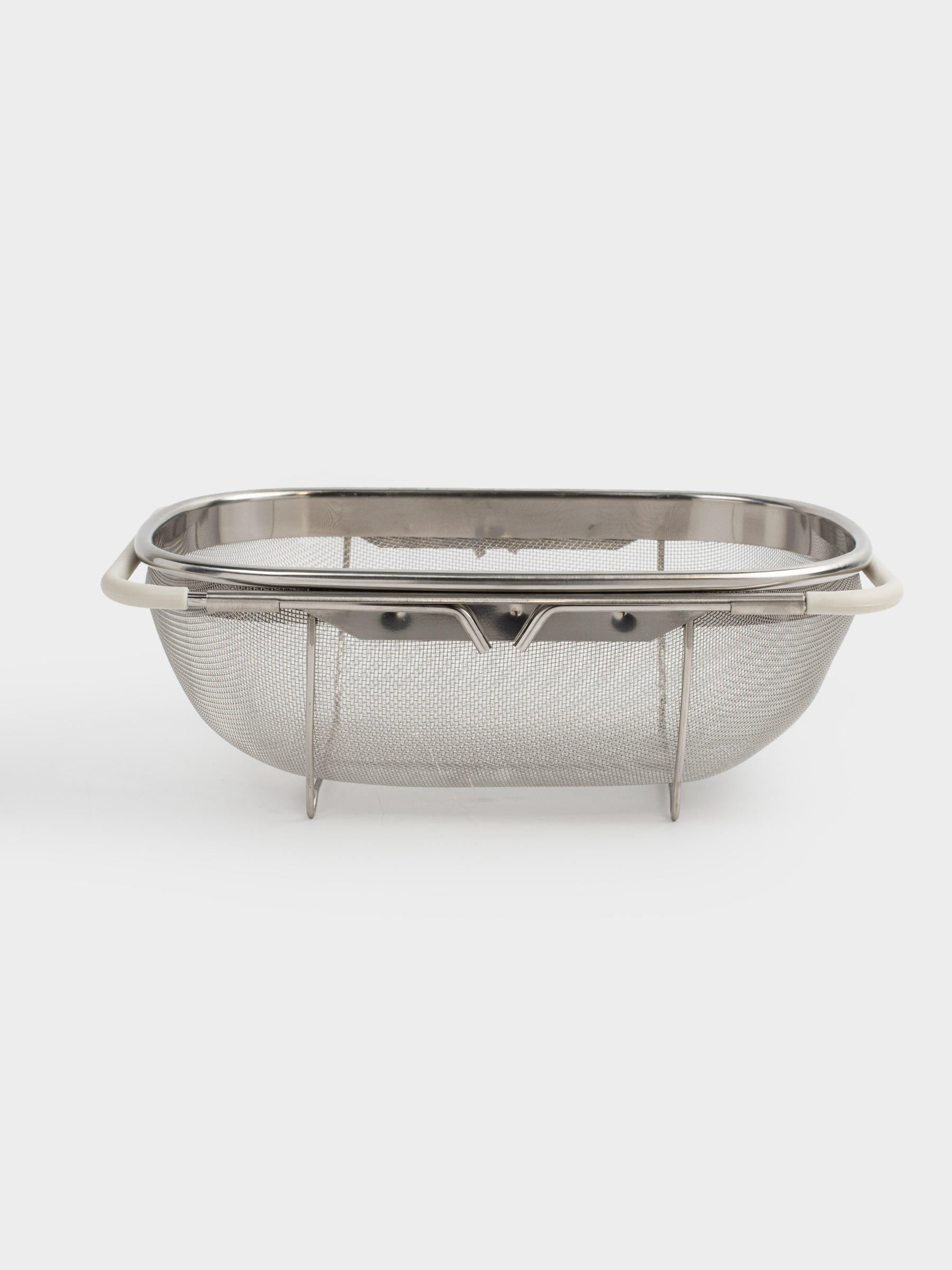 Дуршлаг, 27/40х18 см, на раковину, раздвижной, сталь/ПВХ, бежевый, Tammy, image-0