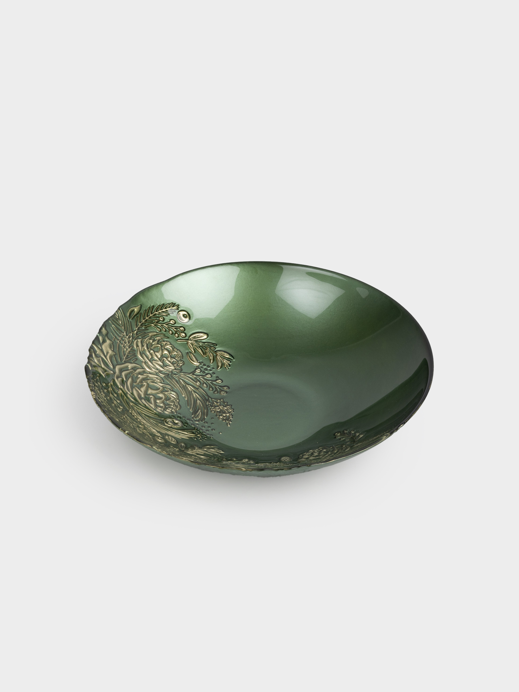 Жеміс вазасы, 30х8 см, шыны, жасыл, Шырша бұтағы, Brumal, image-5