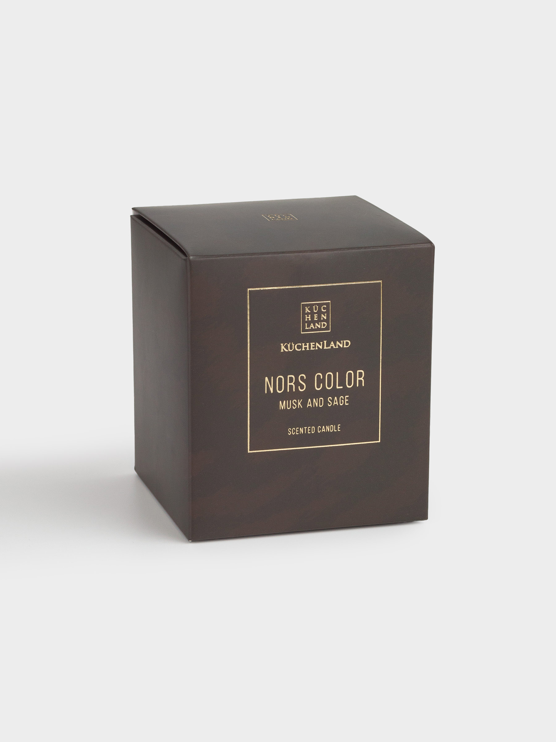 Хош иісті шам, 10 см, шам ұстағышта, шыны, Musk and Sage, Жануар өрнегі, Nors color, image-2