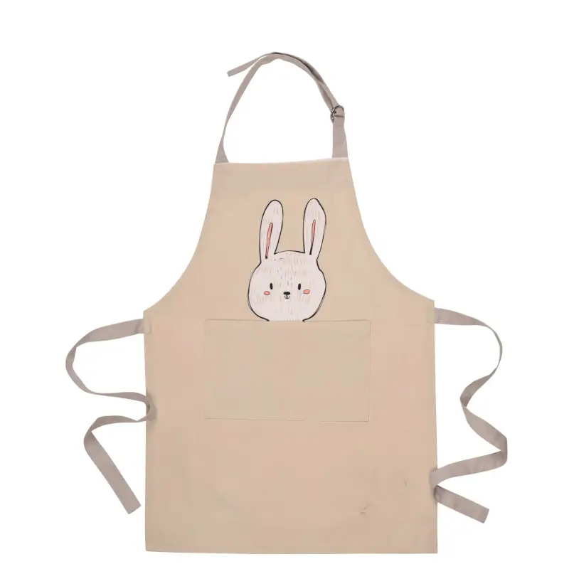Фартук детский, 45х60 см, бежевый, хлопок, Кролик, Rabbit ,image-0