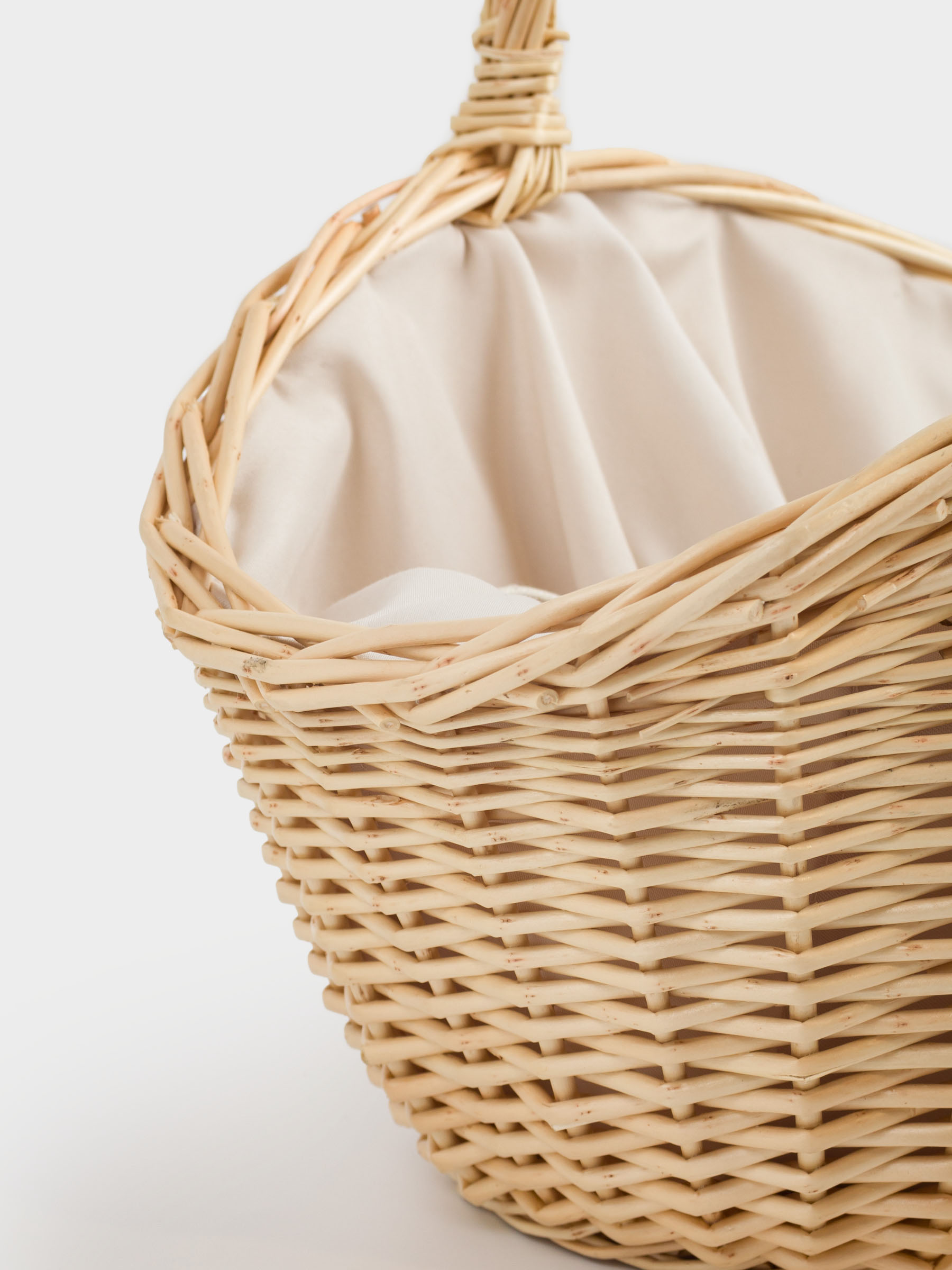 Корзина-сумка, 32 см, ива/полиэстер, бежевая, Beige style, image-2