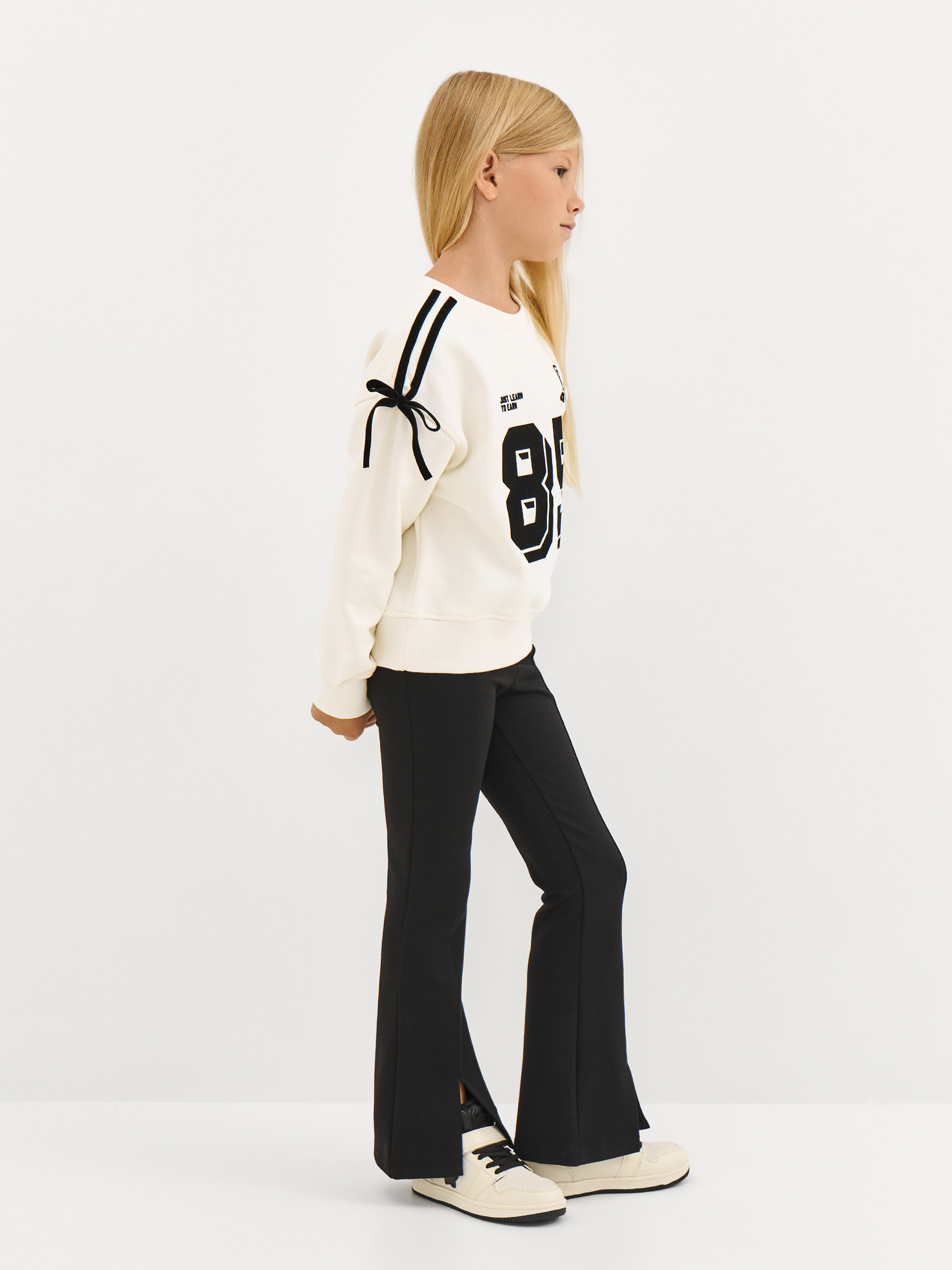 Свитшот детский, для девочек, молочный, Romana, image-3