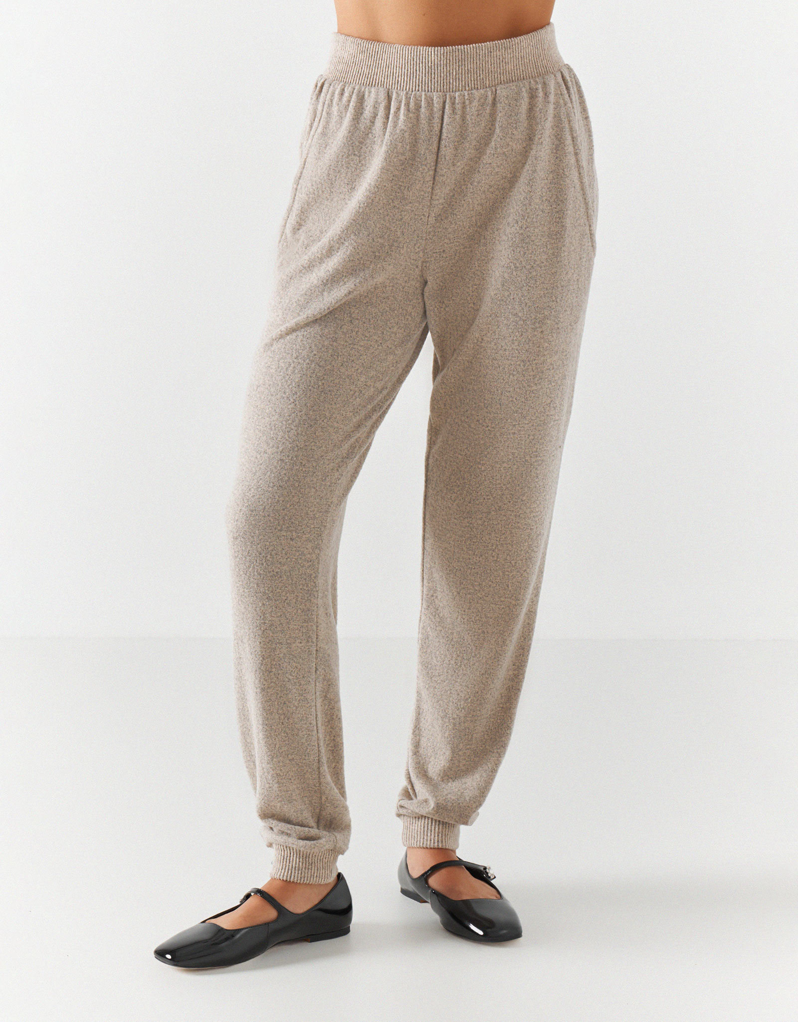 Костюм женский, домашний, с брюками, полиэстер/спандекс, бежевый, Bertha, image-5