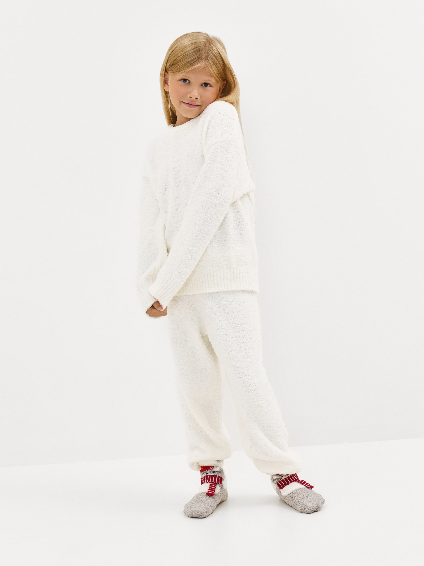 Брюки детские, полиэстер, молочные, Aimi, image-0