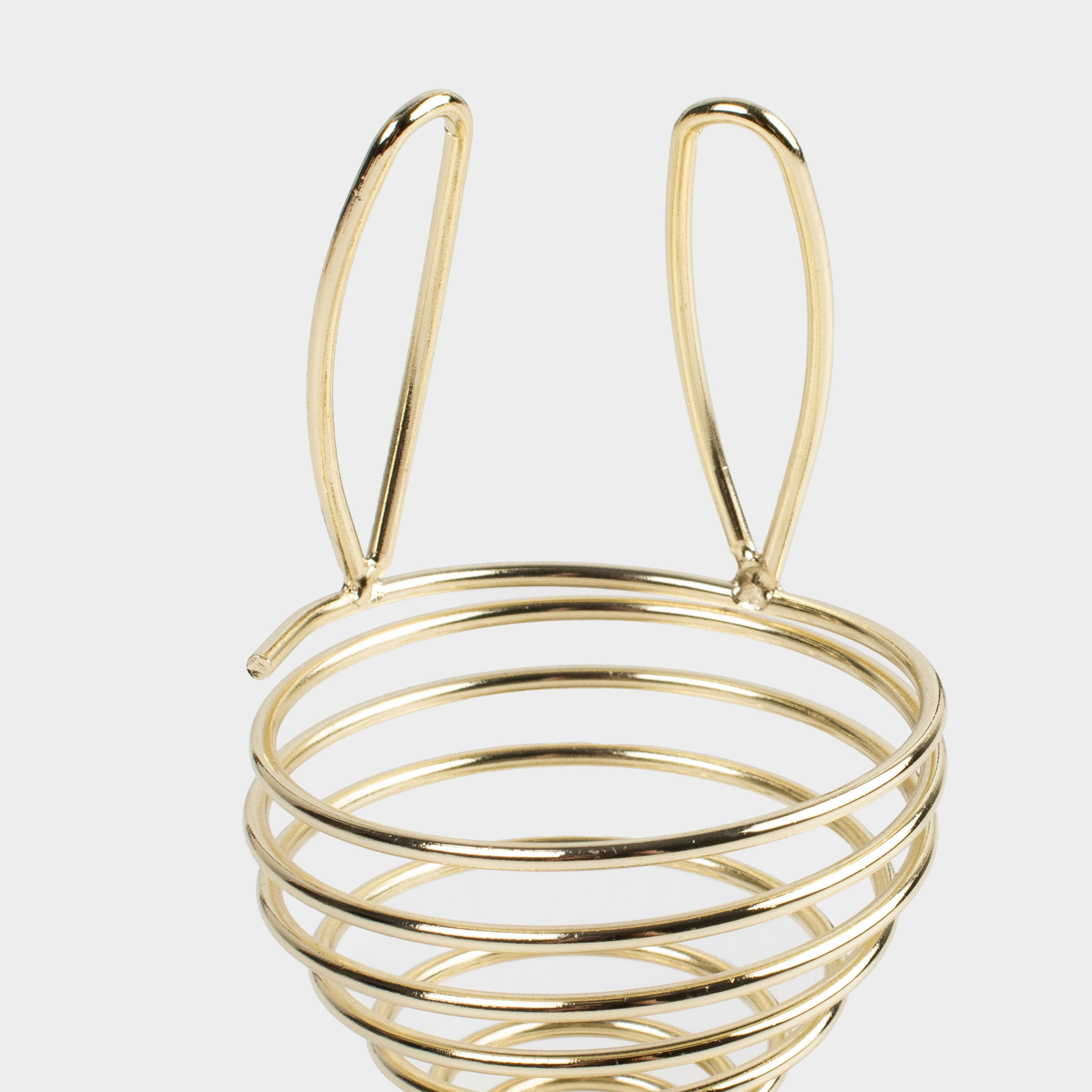 Подставка для яйца, 9 см, сталь, золотистая, Ушки кролика, Twist gold, image-2