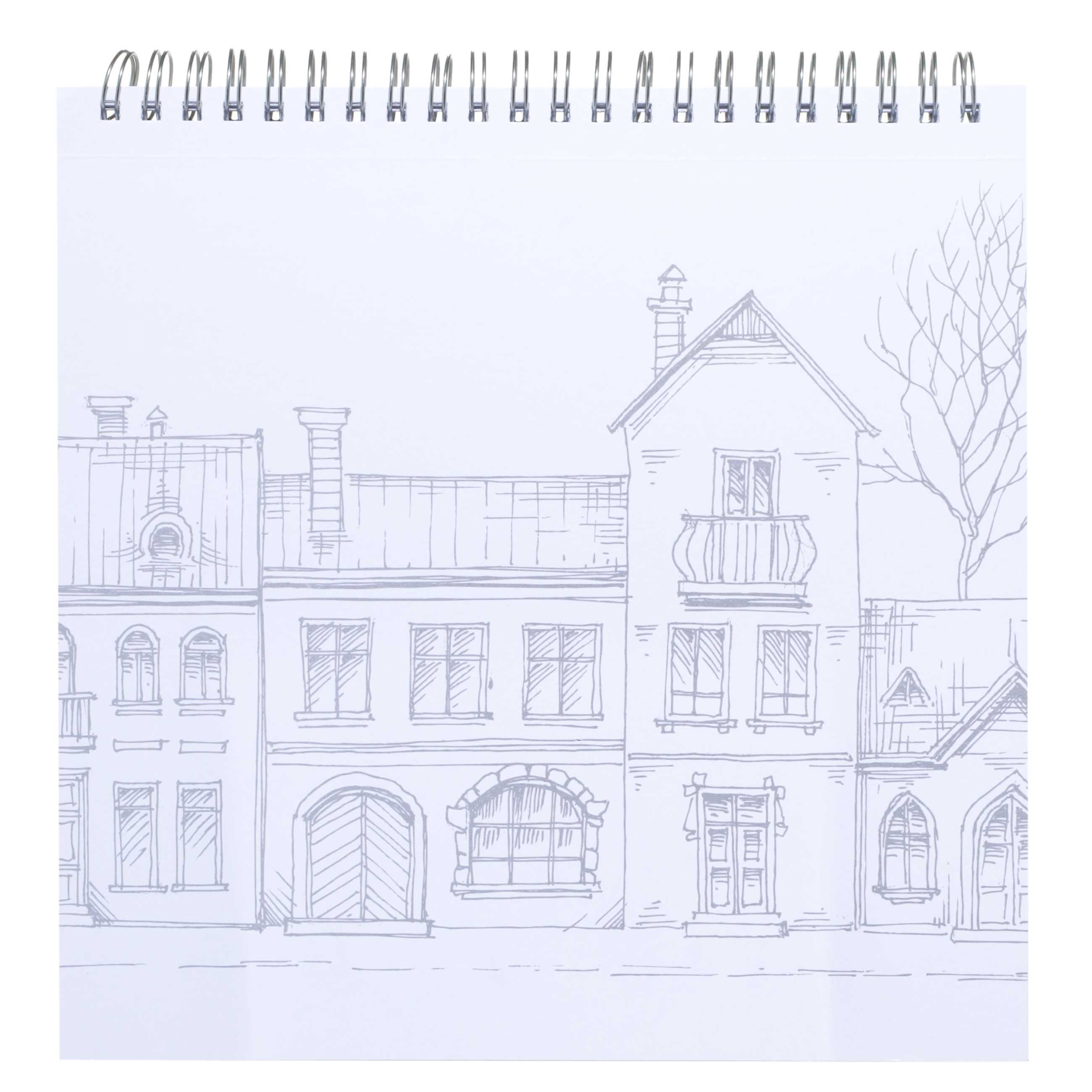 Бояуға арналған Альбом, 21х21 см, 24 парақ, сақиналарда, табиғат, Draw, image-1