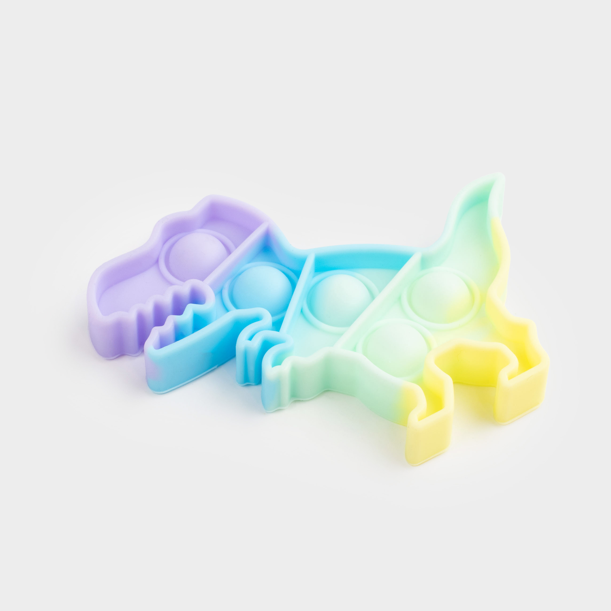 Игрушка-антистресс Pop-it, 10х6 см, силикон, цветная, Динозавр, Pop-it, image-1
