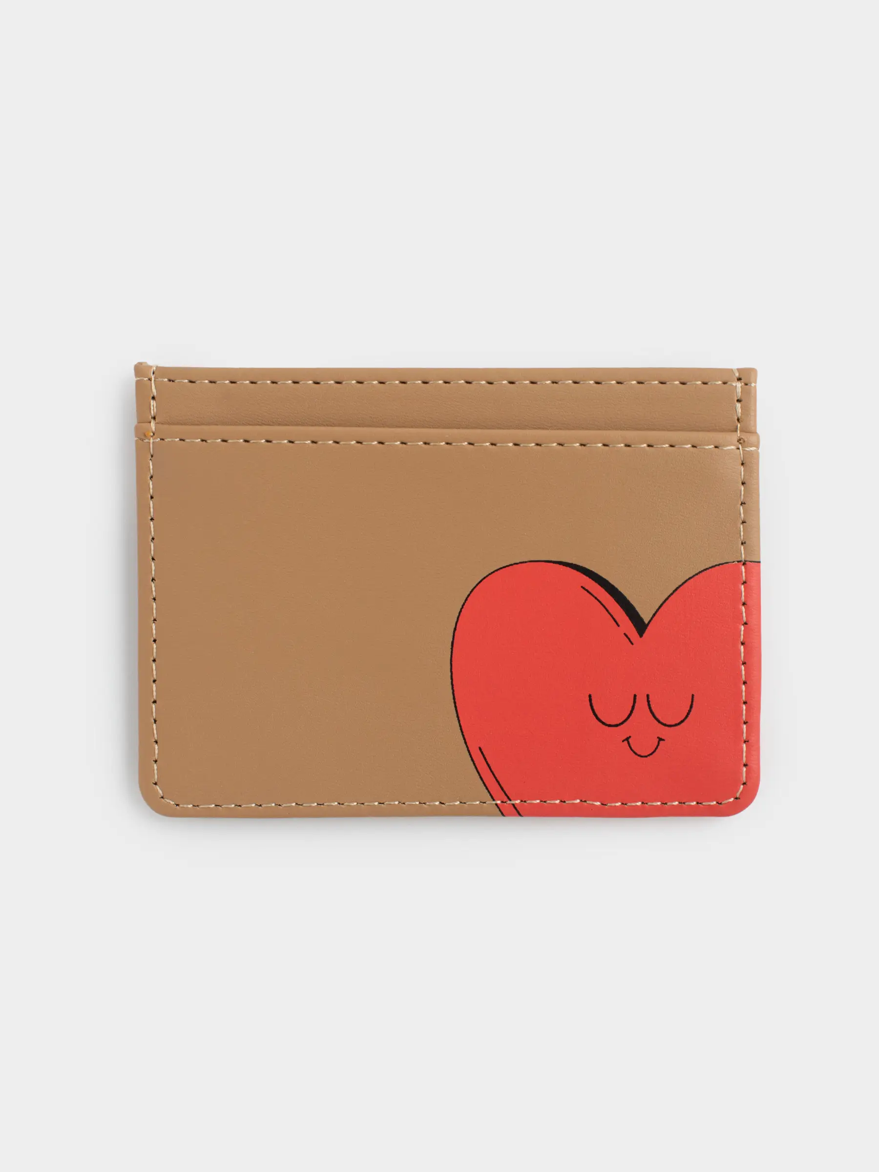 Картхолдер, 10х7 см, полиуретан, қоңыр, Жүрек, Heart accessory