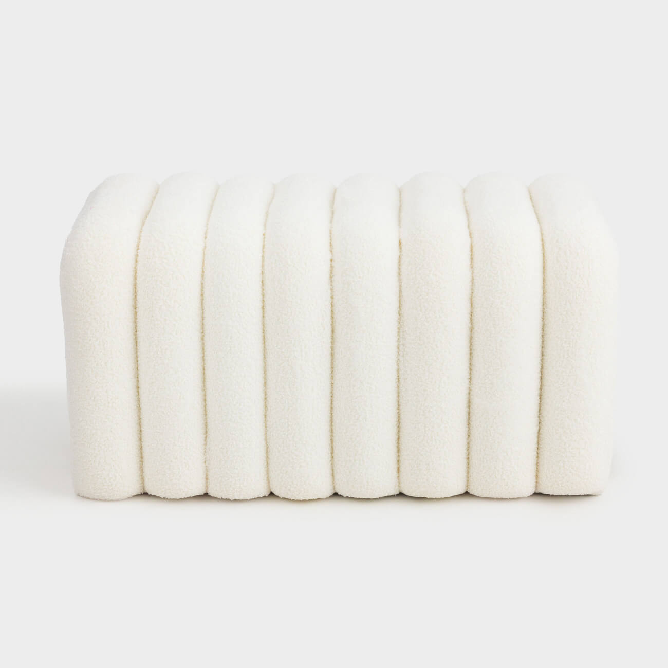 Банкетка, 76х40 см, букле/ағаш, сүт түстес, Арка, Boucle, image-0