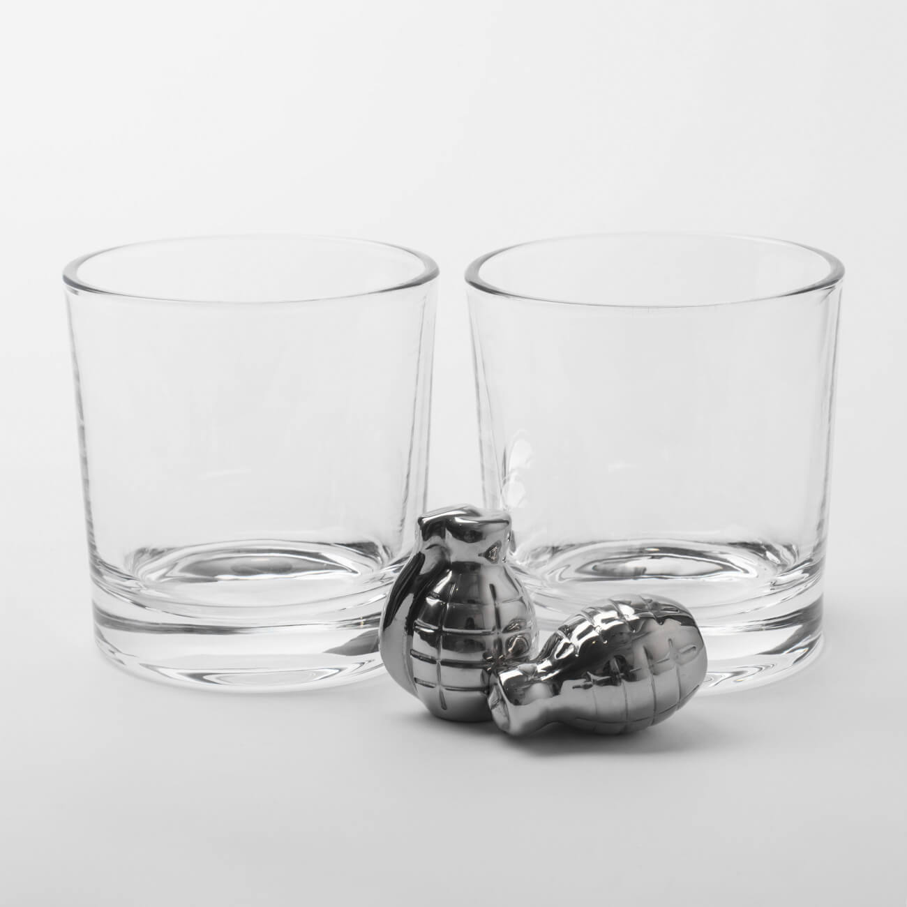 Набор для виски, 2 перс, 4 пр, стаканы/кубики, стекло/сталь, Граната, Bullet изображение № 1