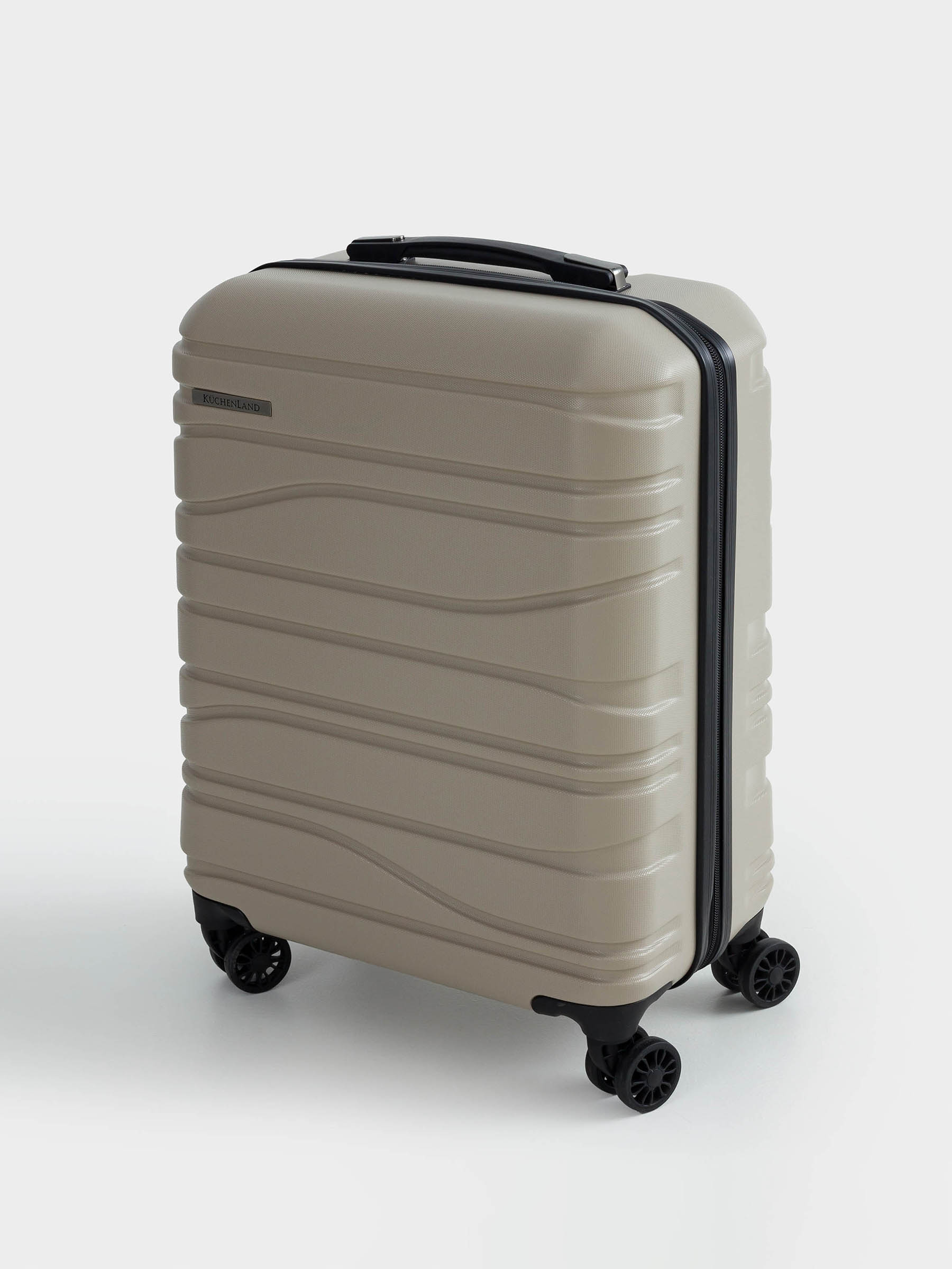 Чемодан S, 39х22х55 см, 2,7 кг, пластик, бежевый, Travel comfort, image-4