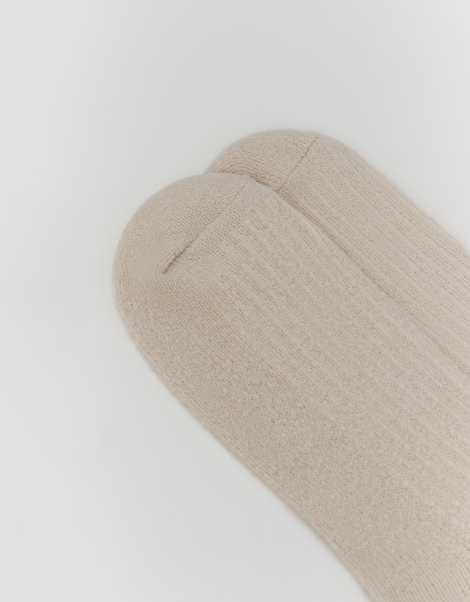 Носки женские, в рубчик, полиэстер, бежевые, Warmed, image-3