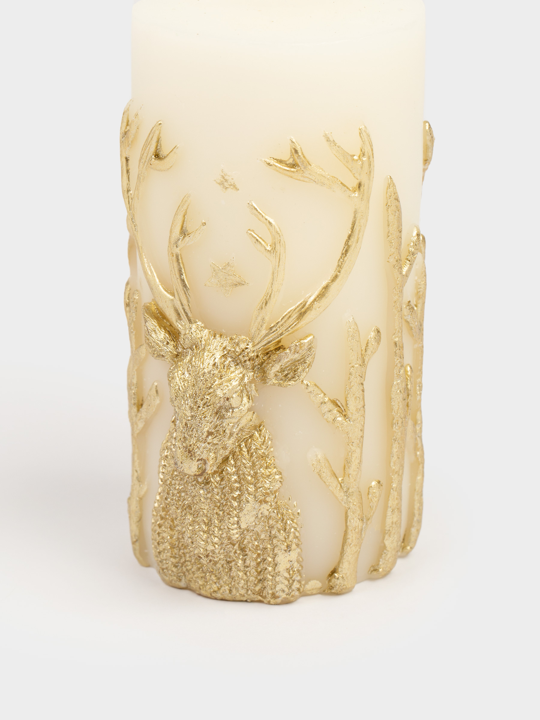 Шам, 6x12 см, цилиндрлік, түс, Бұғы, Deer candle, image-1