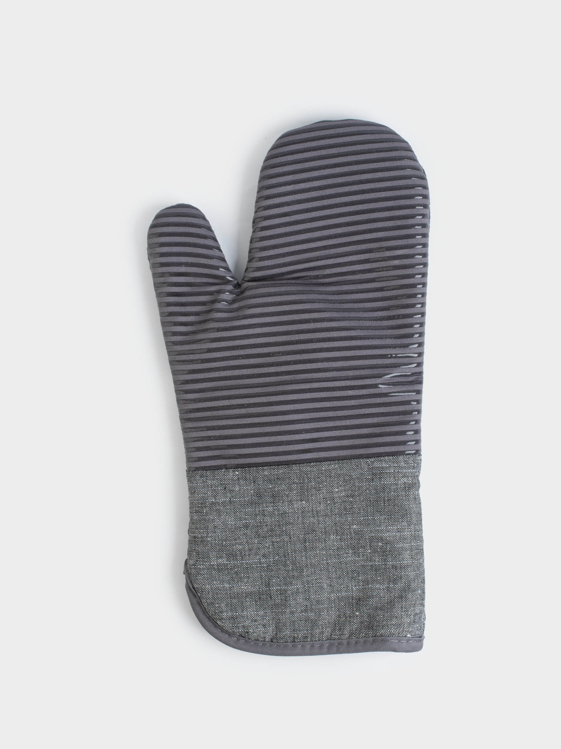 Ыдыс ұстағыш-қолғап, 34х18 см, мақта/силикон, графитті, Bakery striped, image-1