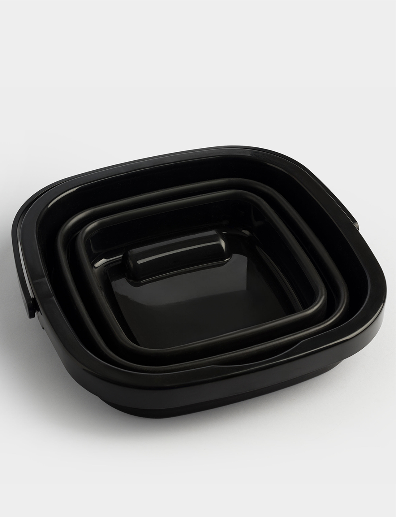 Ведро складное, 5 л, пластик/резина, квадратное, черное, Foldaway black, image-3