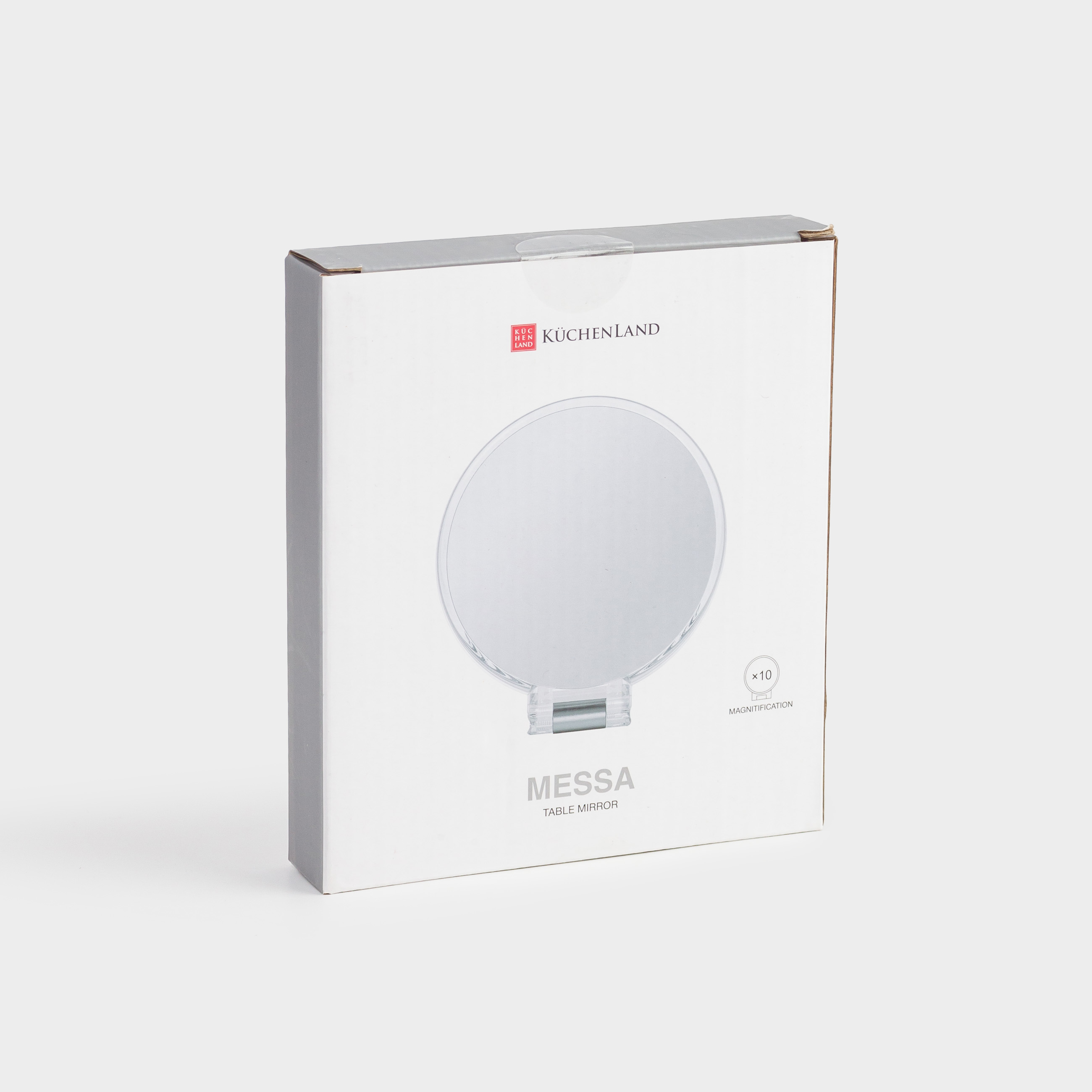 Үстел айнасы, 23x13 / 11 см, екі жақты, жиналмалы, тірек-тұтқа, пластик, дөңгелек, Messa, image-4